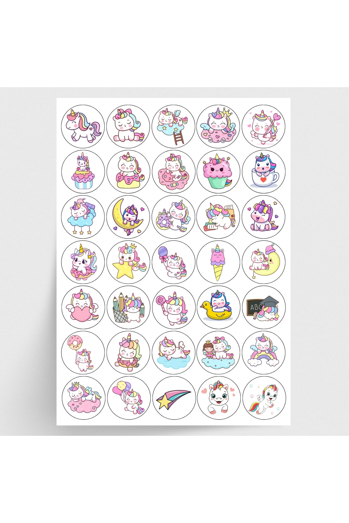 Bimotif Sevimli minik atlar sticker seti, 35 adet