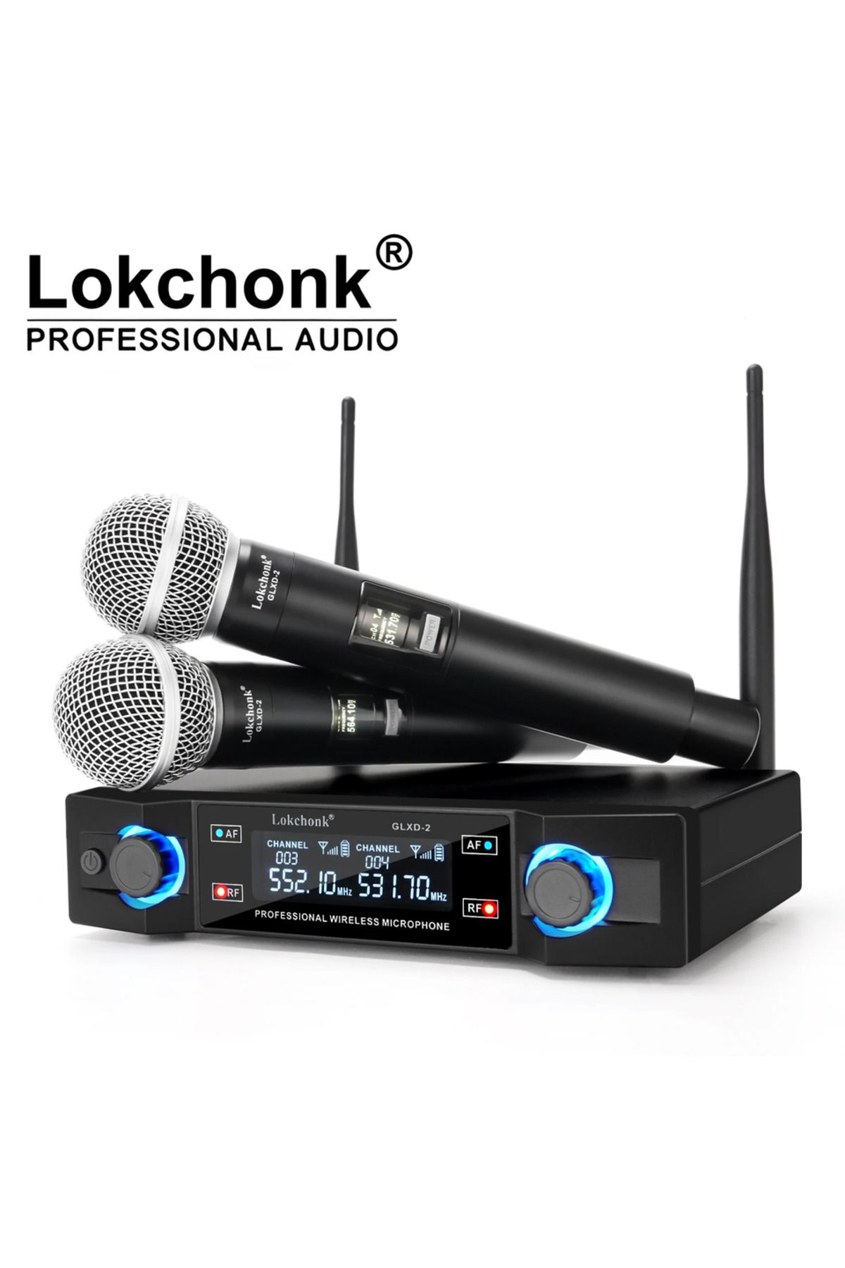 Choice1-نظام ميكروفون لاسلكي احترافي GLXD2 بمقبس أمريكي ثنائي القناة بتردد ثابت UHF لاسلكي يدوي 1