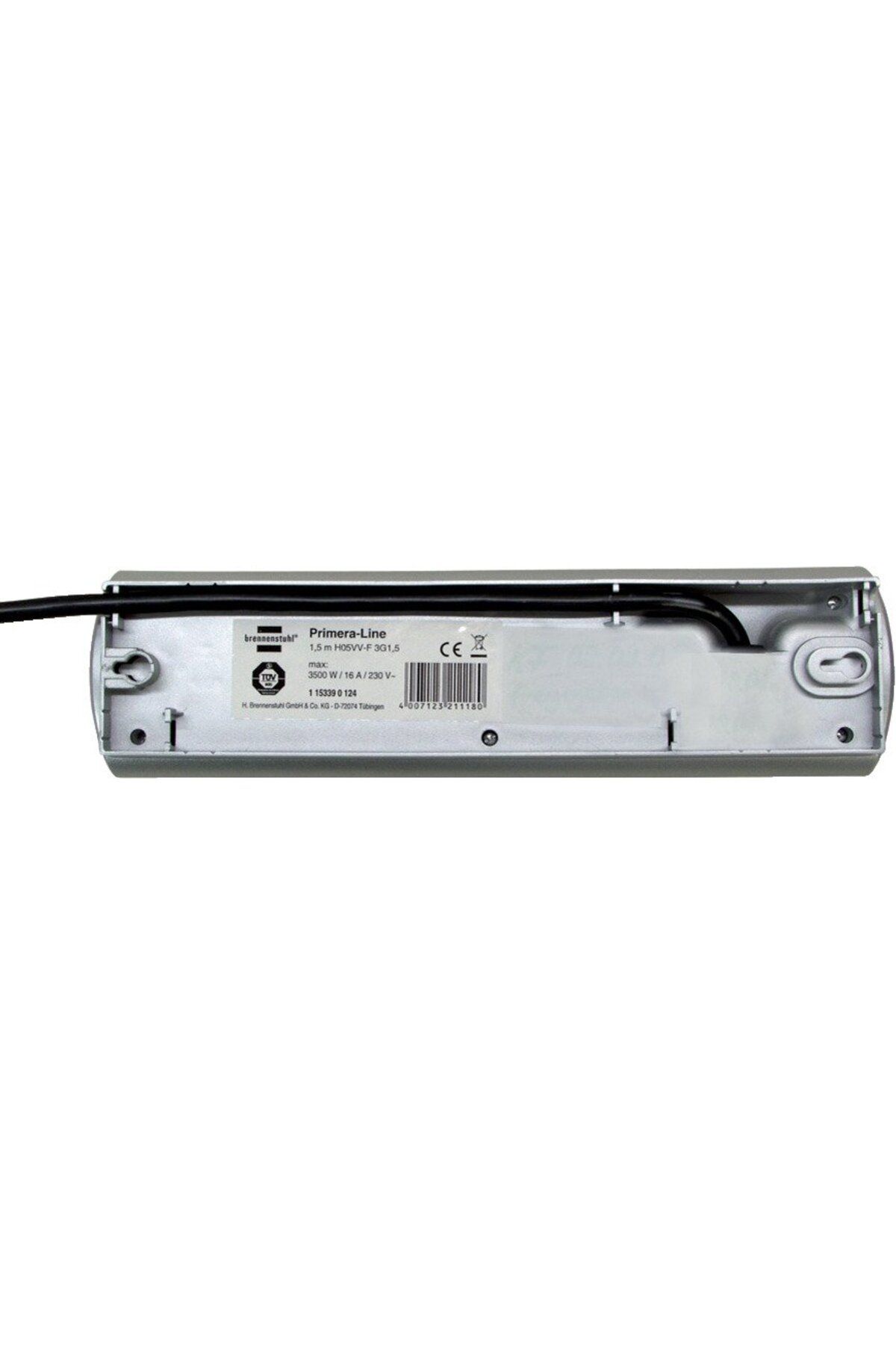 Brennenstuhl-Multipriza Primera-Line Technics 10 prize, Intrerupator, 2m, Argintiu 3