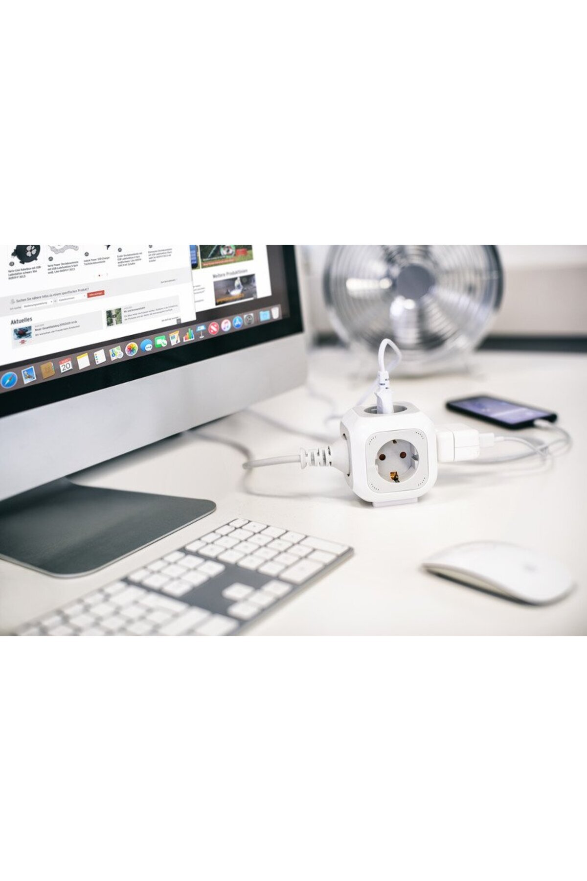 Brennenstuhl-Cube-shaped extension cord with sockets and USB, 1.4m 3
