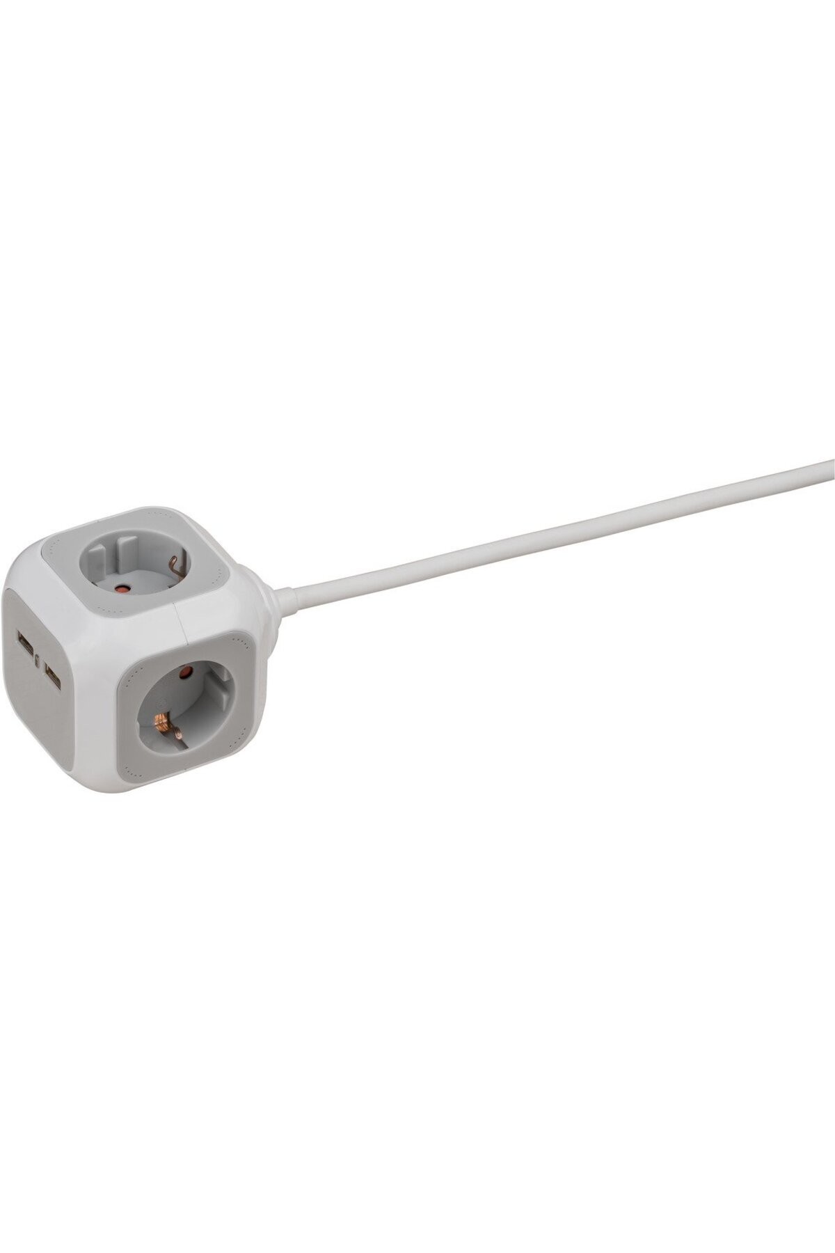 Brennenstuhl-Cube-shaped extension cord with sockets and USB, 1.4m 2