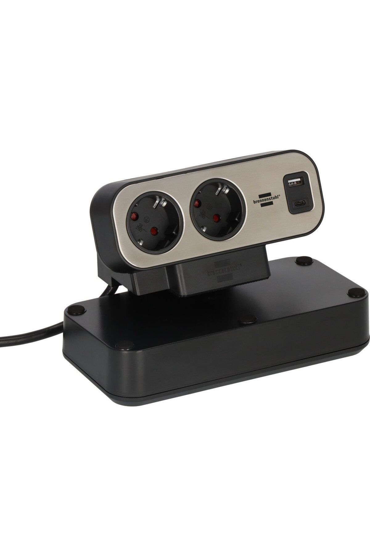 Brennenstuhl-Prelungitor pentru birou estilo Duplex Desktop, 10 prize, 1 USB, 1 USB-C 30W, 2m 5
