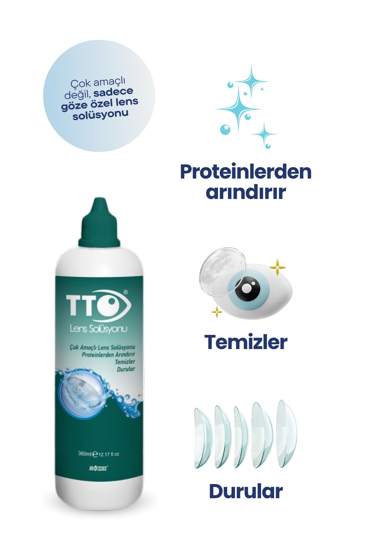 TTO-Lens Solution 360 ml Set of 3 Pcs + Tto 60 ml Bag Size Gift 2