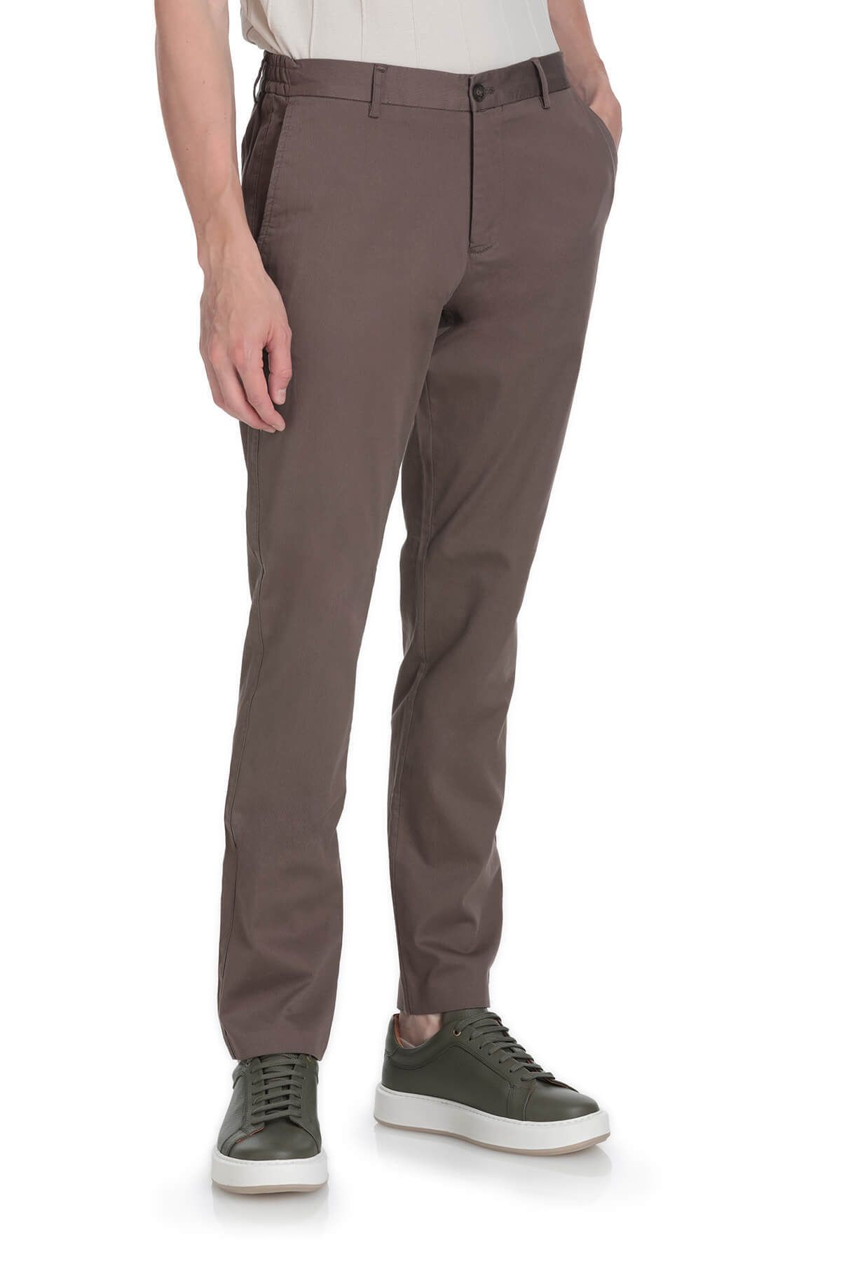 Hatemoğlu-Mink Relaxed Cut Cotton Jogger Pants with Side Pockets 1