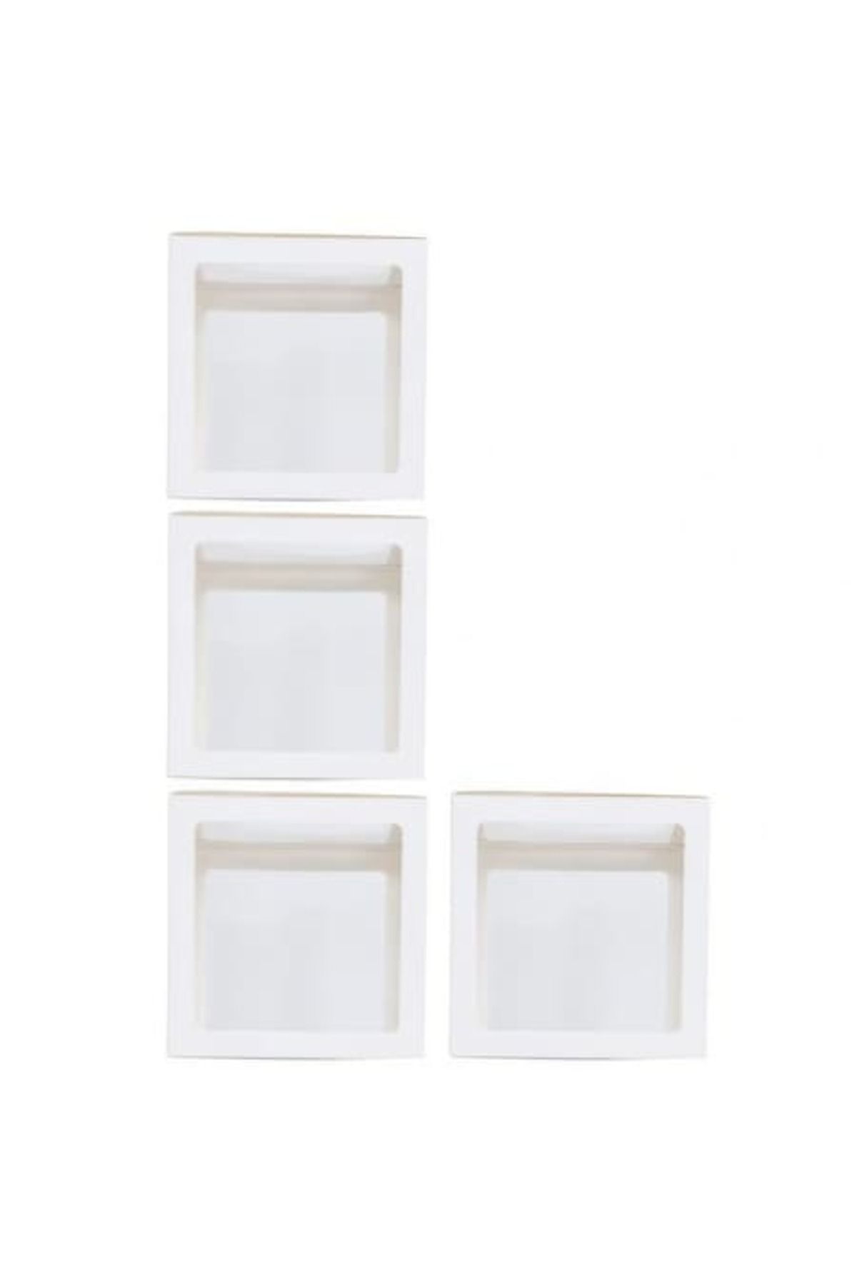 Terra-Set 4 Cutii pentru Baloane, Model Simplu, Tematica Aniversare, Cuburi Decorative din Plastic, 30 x 3 1