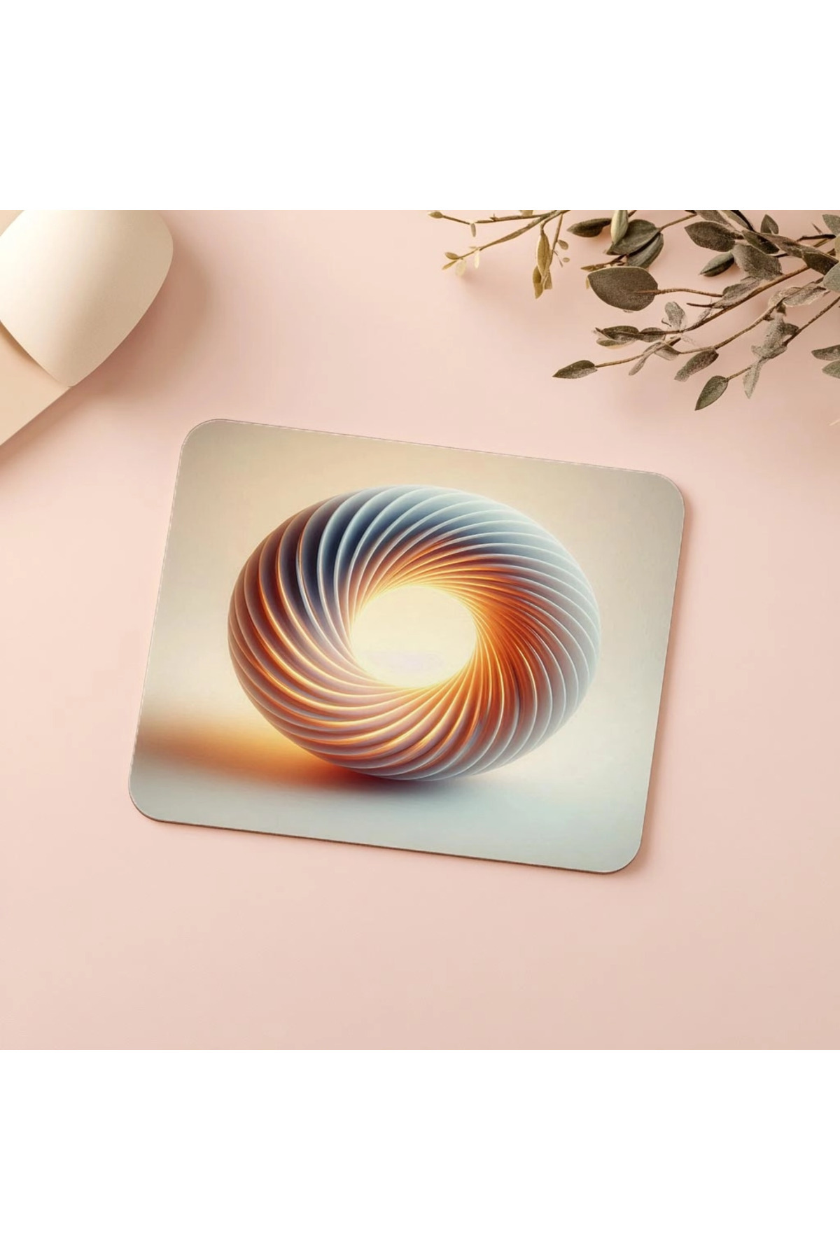 Luluyen-Geometric Design Mousepad with Bright Ring - 19X23 cm 2 mm Rectangular Imported Printed Mouse Pad 5