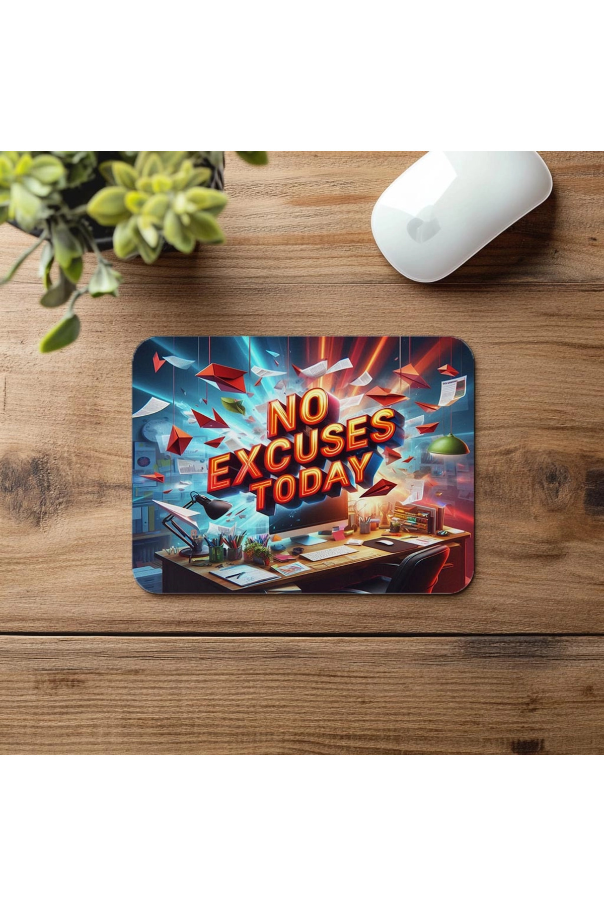 Luluyen-The Most Clear Message of the Day Mousepad – 3D Glossy Design - 19X23 cm 2 mm Rectangle Imported Printed Mouse Pad 4