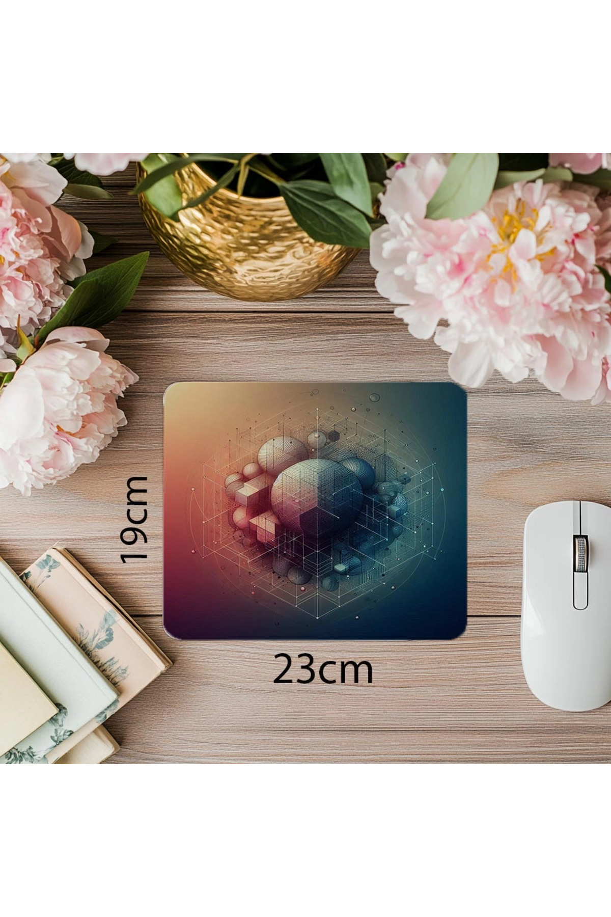 Luluyen-Mousepad on the Technological Minimalist Visual - 19X23 cm 2 mm Rectangle Imported Printed Mouse Pad 1