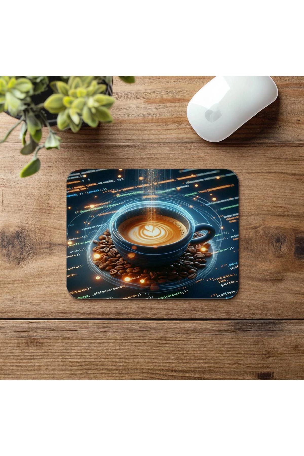 Luluyen-Design mousepad espresso cu flux de coduri 3D - 19x23 cm 2 mm dreptunghiular importat imprimat mousepad 4