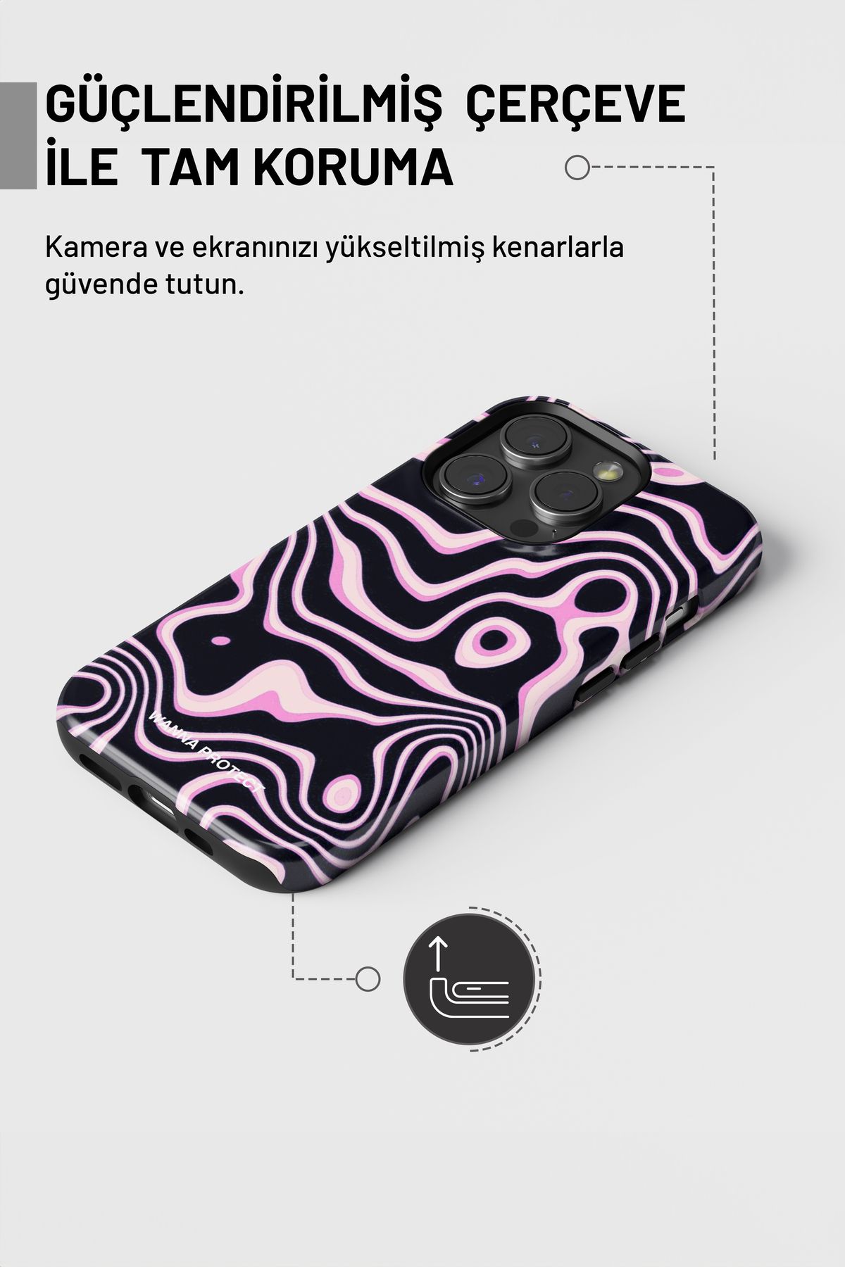 WANNA PROTECT-حافظة هاتف iPhone 14 Pro Max بطبقة مزدوجة ممتصة للصدمات، حافظة هاتف شفافة لامعة فائقة الجودة 5