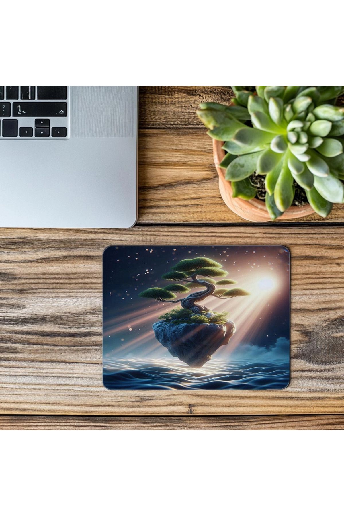 Luluyen-Minimal Mouse Pad in Harmony with Nature - 19X23 cm 2 mm Rectangular Imported Printed Mouse Pad 3