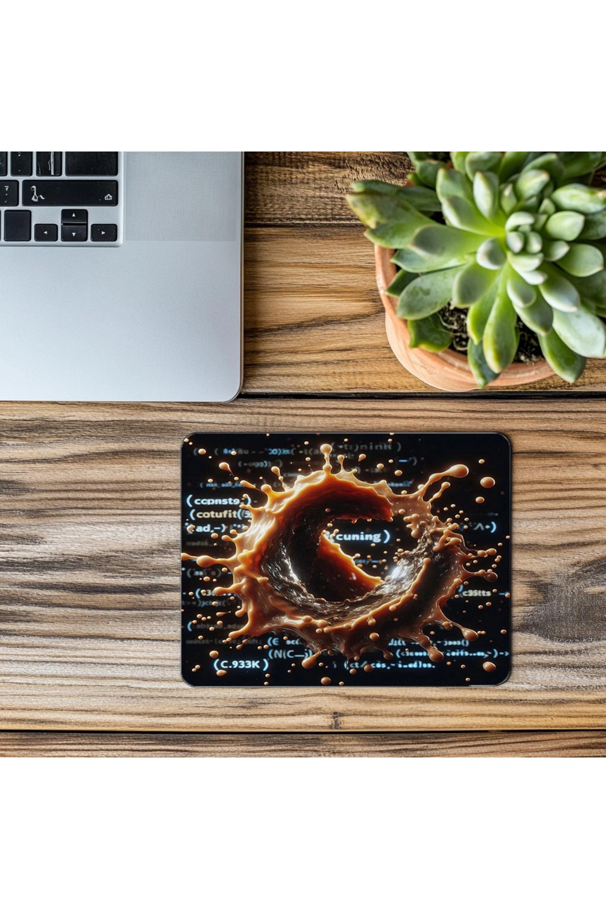 Luluyen-Code Themed Mouse Pad with Angled Particles - 19X23 cm 2 mm Rectangular Imported Printed Mouse Pad 3