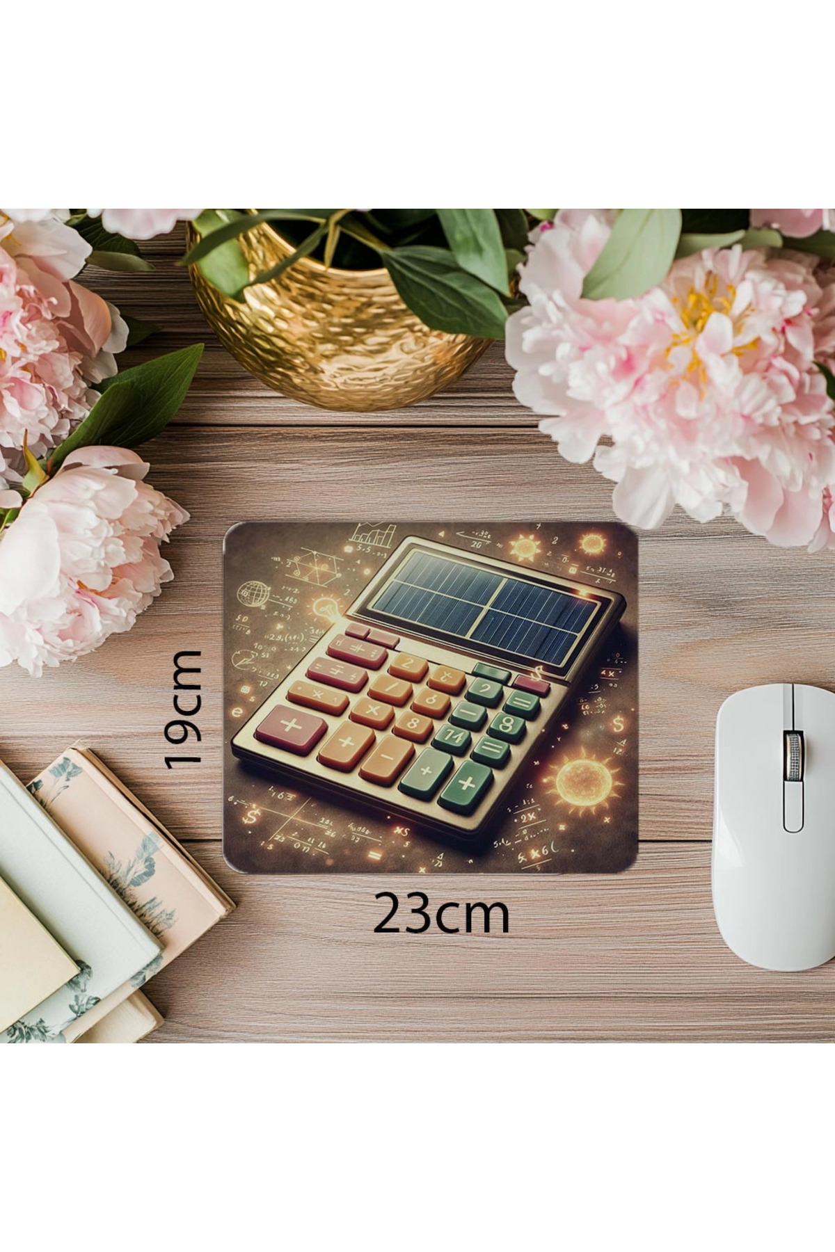 Luluyen-Glowing Keys Calculator Mousepad - 19X23 cm 2 mm Rectangle Imported Printed Mouse Pad 1