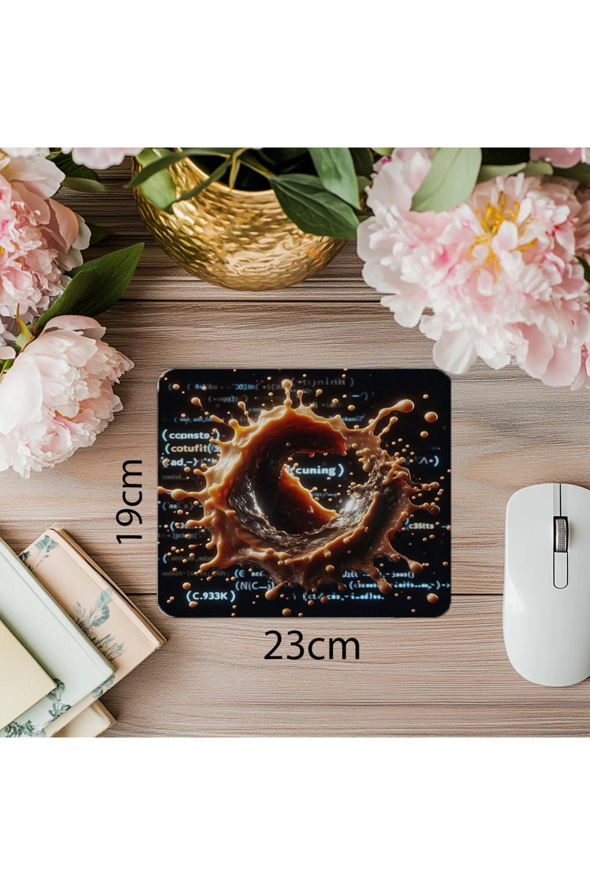 Luluyen-Code Themed Mouse Pad with Angled Particles - 19X23 cm 2 mm Rectangular Imported Printed Mouse Pad 1