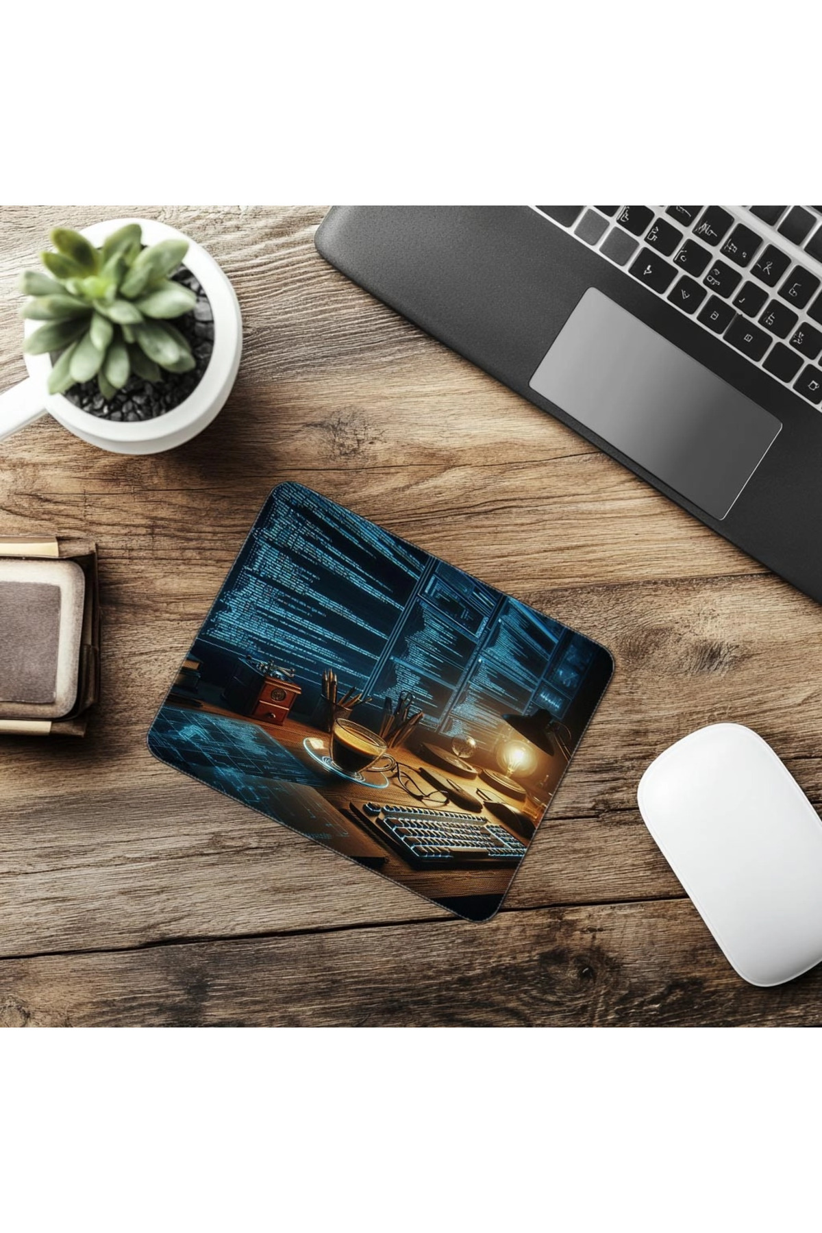 Luluyen-Code Lines Reflected in the Wall Mouse Pad - 19X23 cm 2 mm Rectangle Imported Printed Mouse Pad 6