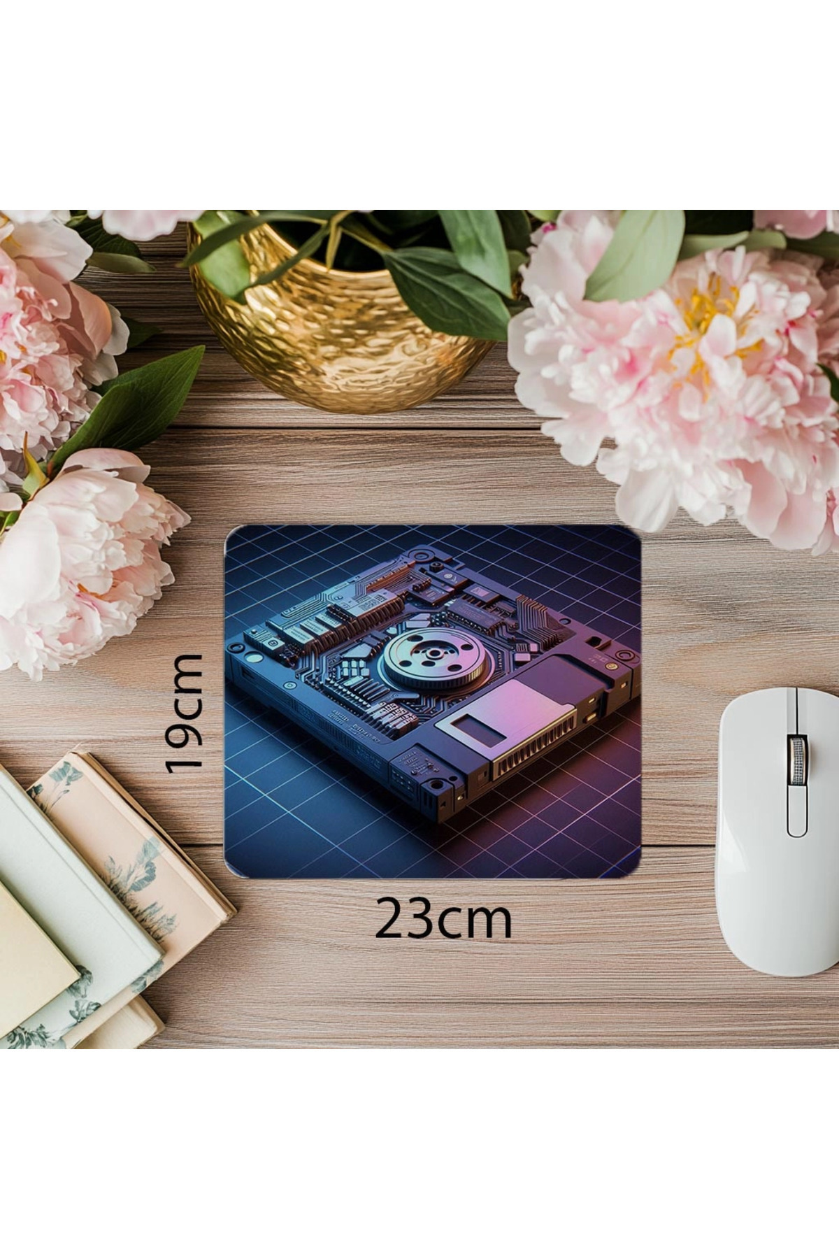 Luluyen-Semi-Inserted Floppy Mousepad – Retro Drive - 19X23 cm 2 mm Rectangular Imported Printed Mouse Pad 1