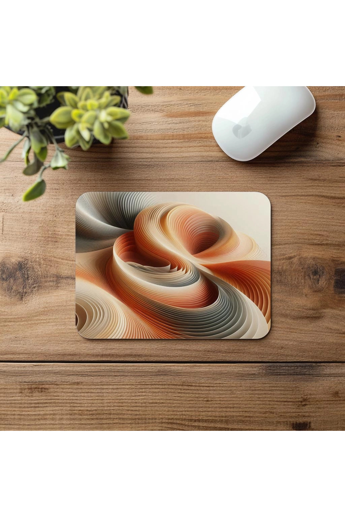 Luluyen-Soft Ellipse Transitional 3D Mouse Pad - 19X23 cm 2 mm Rectangle Imported Printed Mouse Pad 4