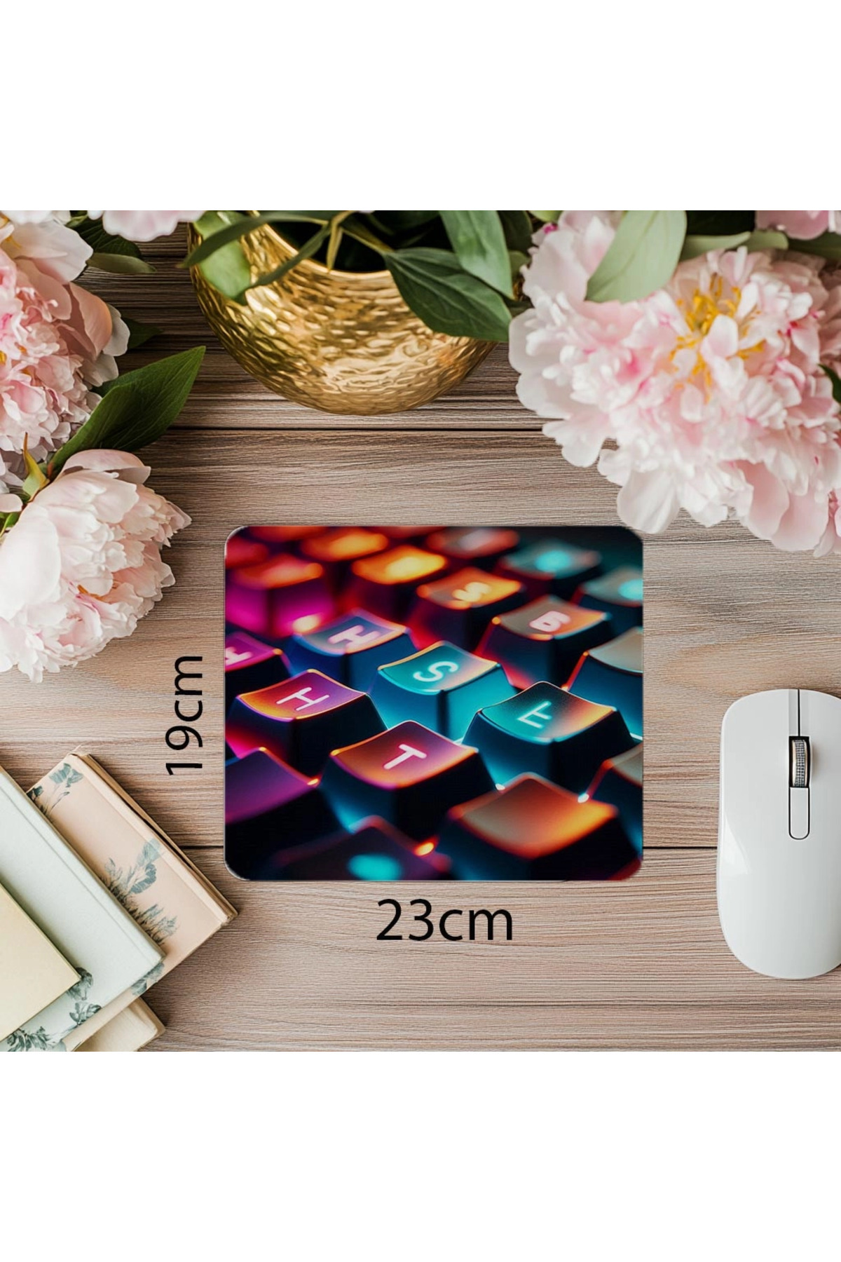 Luluyen-Hustle Themed Rgb Keyboard Mousepad - 19X23 cm 2 mm Rectangle Imported Printed Mouse Pad 1
