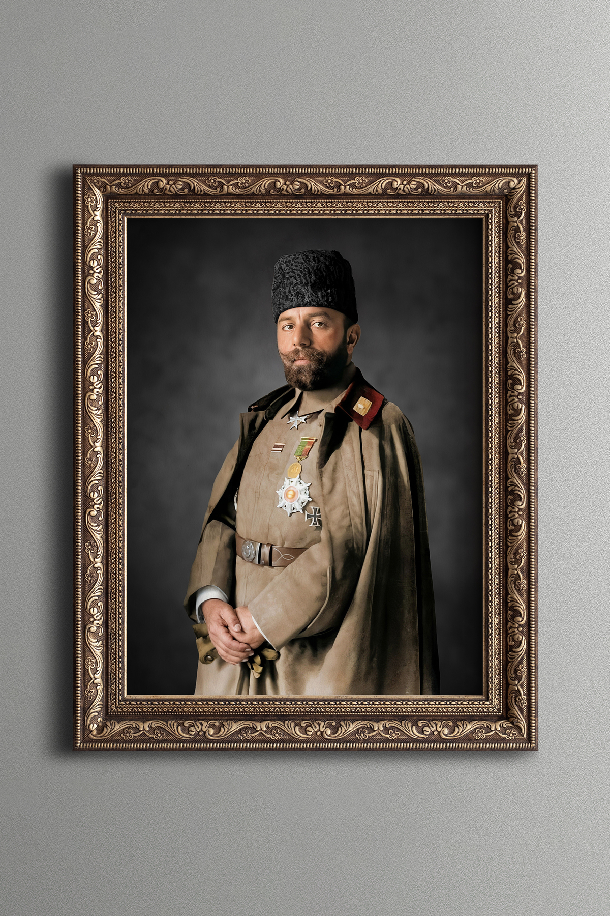 Cemal Pasha - Vintage Patterned Frame