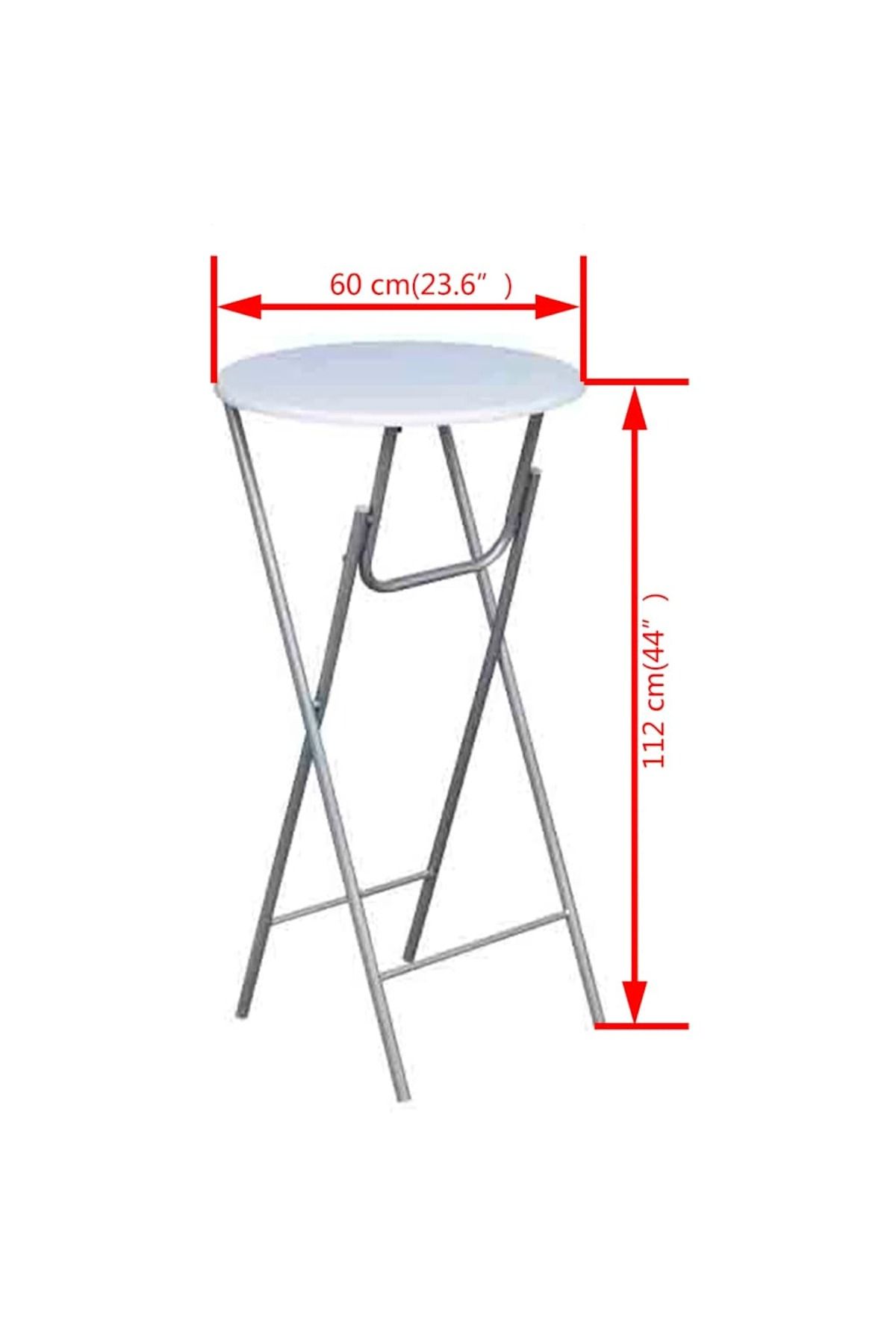 vidaxl-طاولات بار 4 قطع مع سطح طاولة MDF أبيض 3
