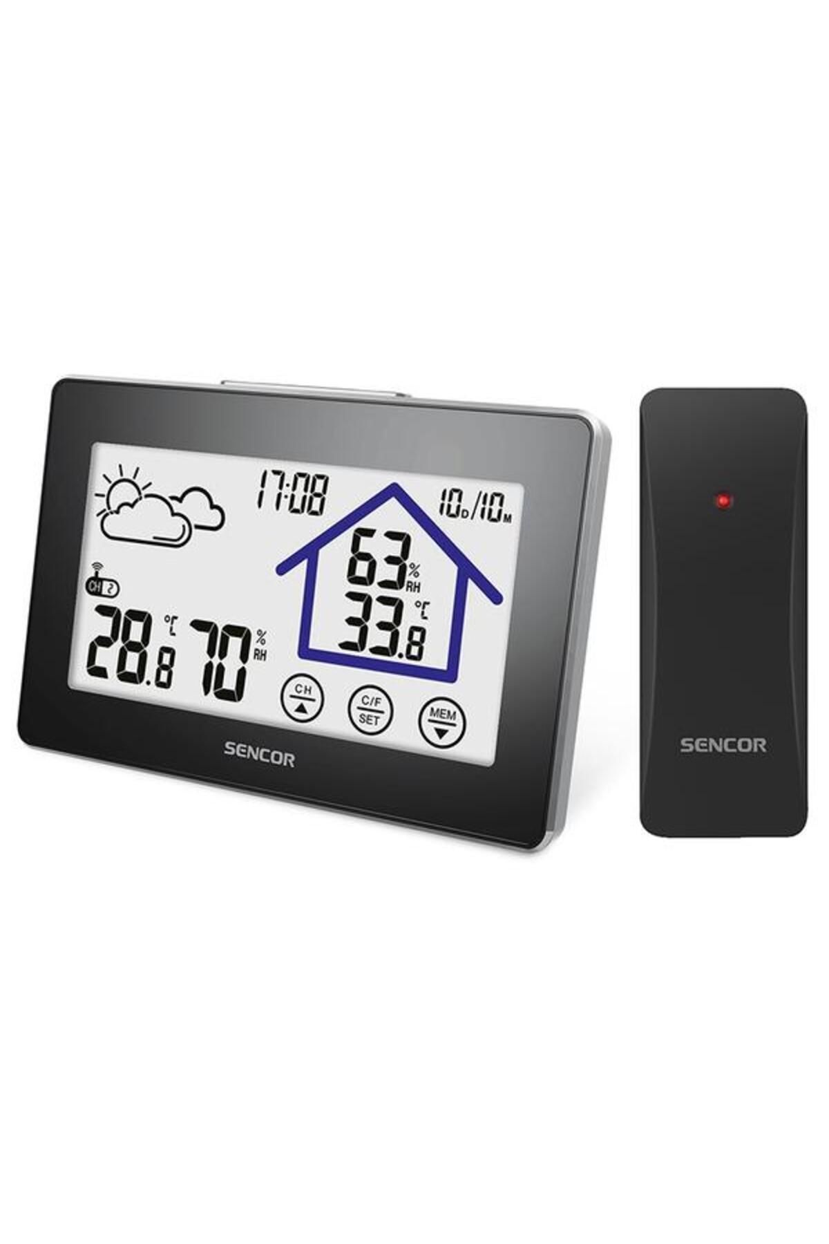 Sencor-Stație meteo SWS 2999, afișaj LCD, măsurare temperatură și umiditate internă/externă 2