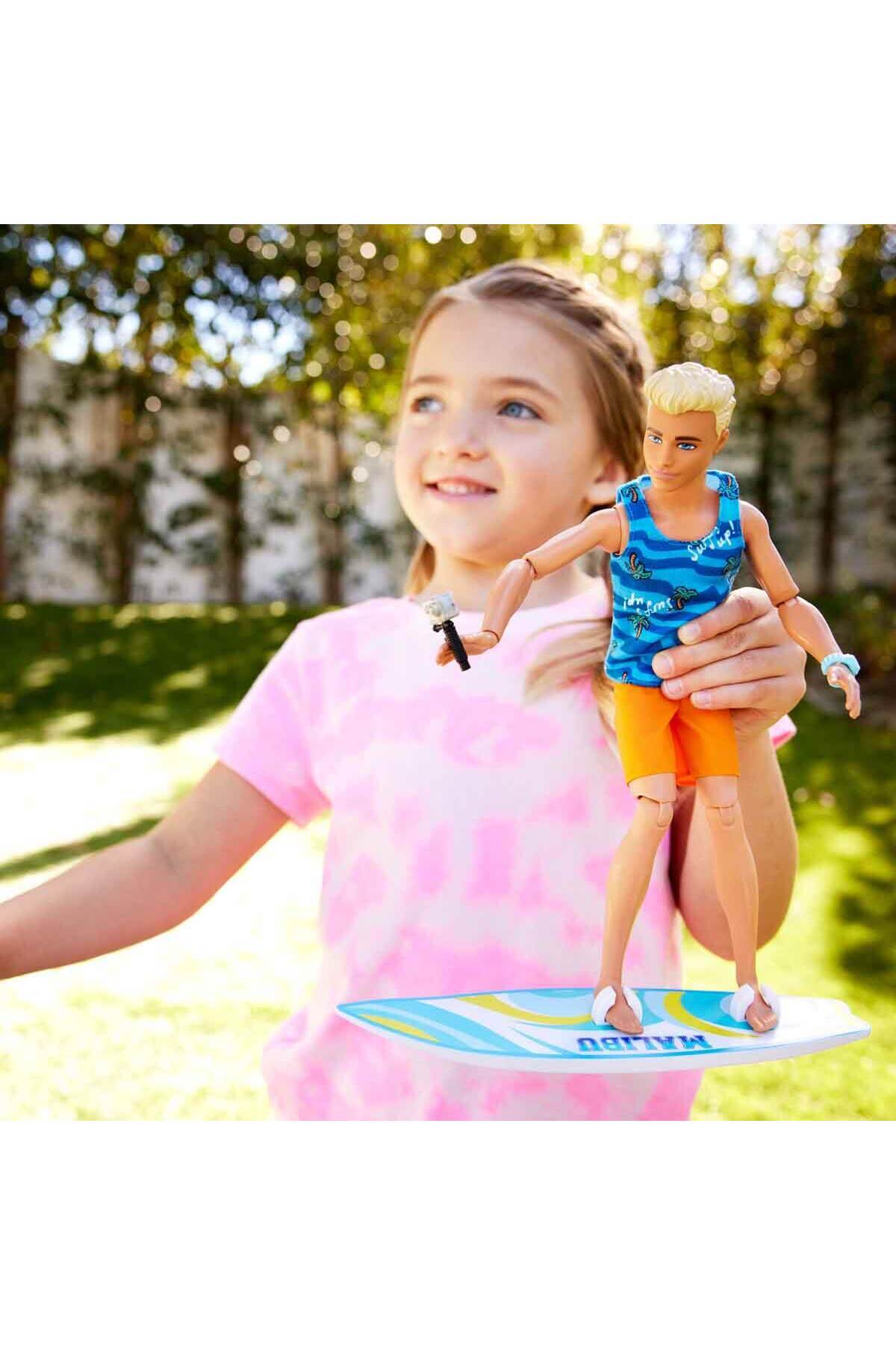 Barbie Ken Sörf Yapıyor Oyun Seti HPT50 fotoğrafı 4 (önizleme)