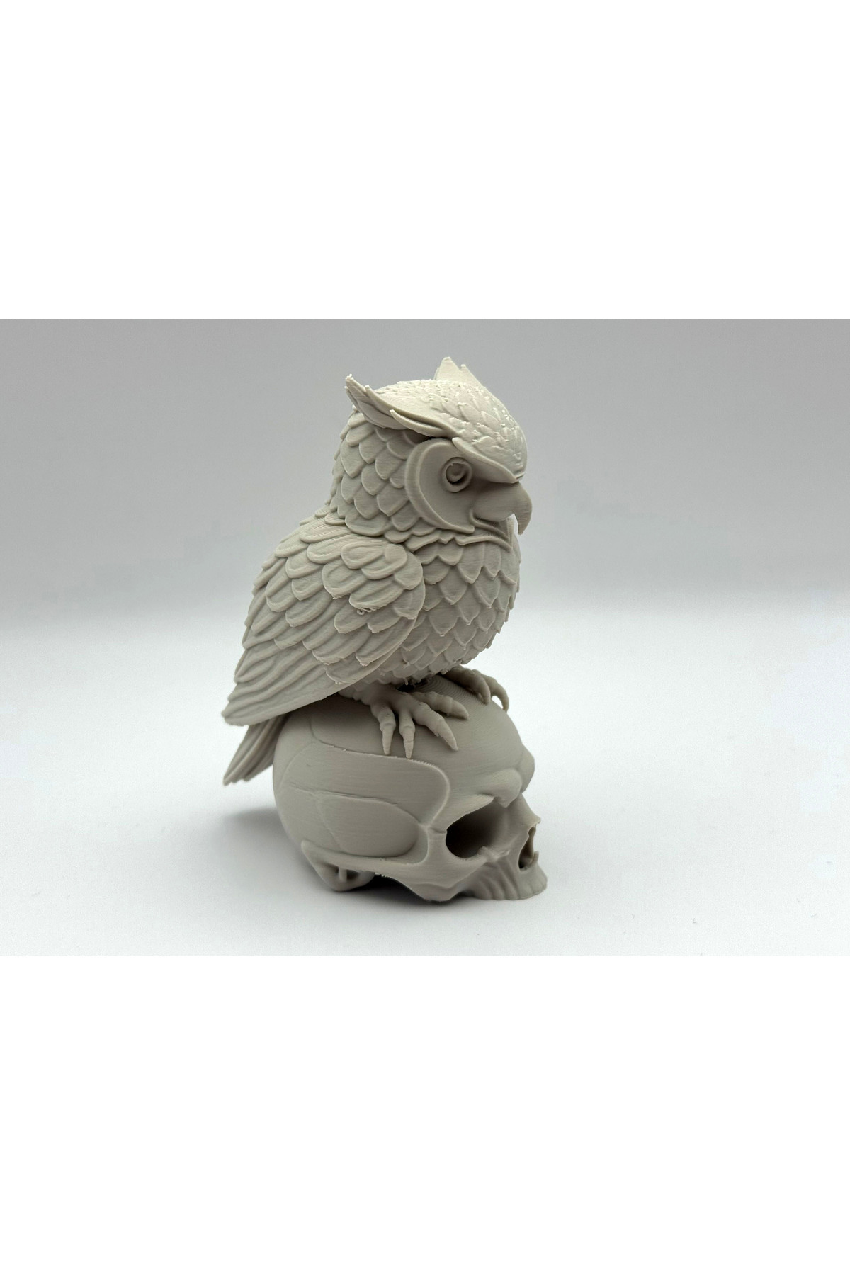 10 CM Gothic Eulenschädel Statue 10cm | Dekoratives Objekt mit Halloween- und Horror-Motiven