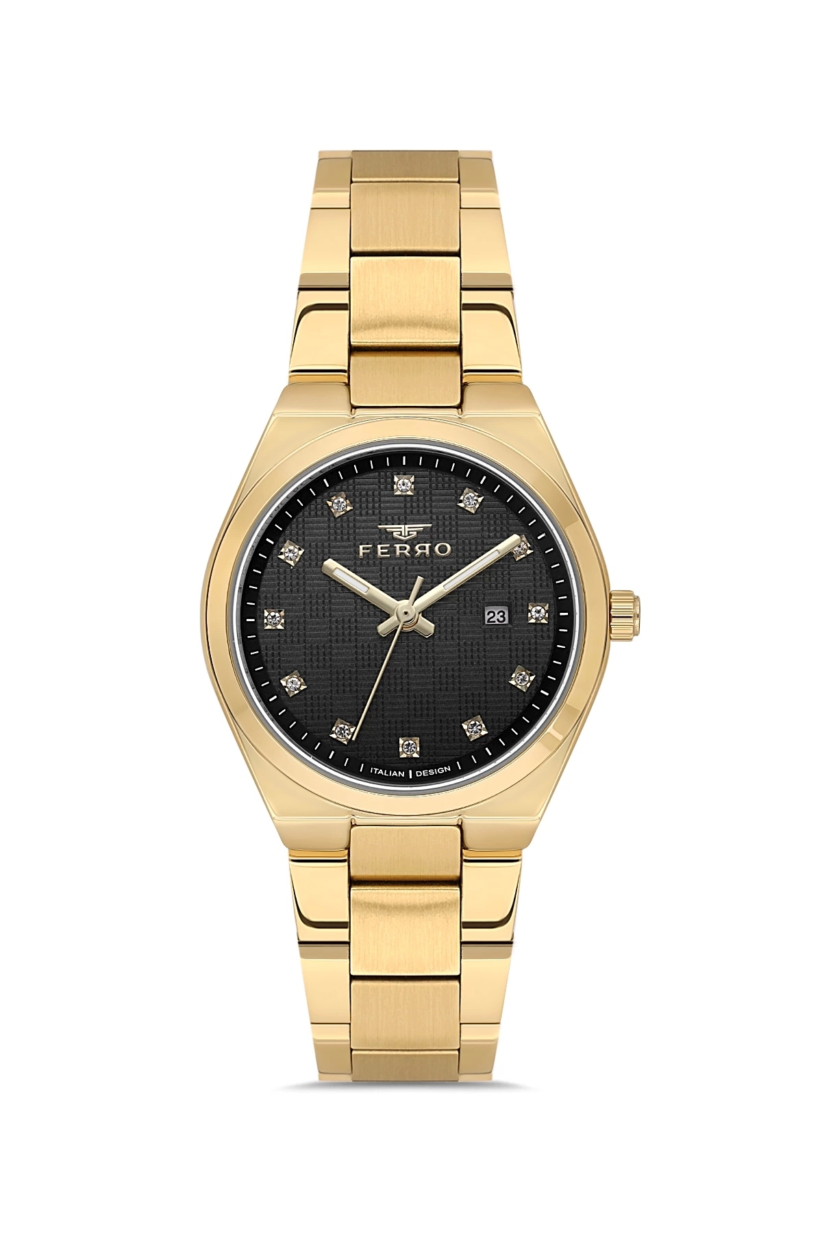 Yellow & Silver Steel Band Women Wrist Watch FL21631A-B2 3ATM Waterproof 2 Years Warranty