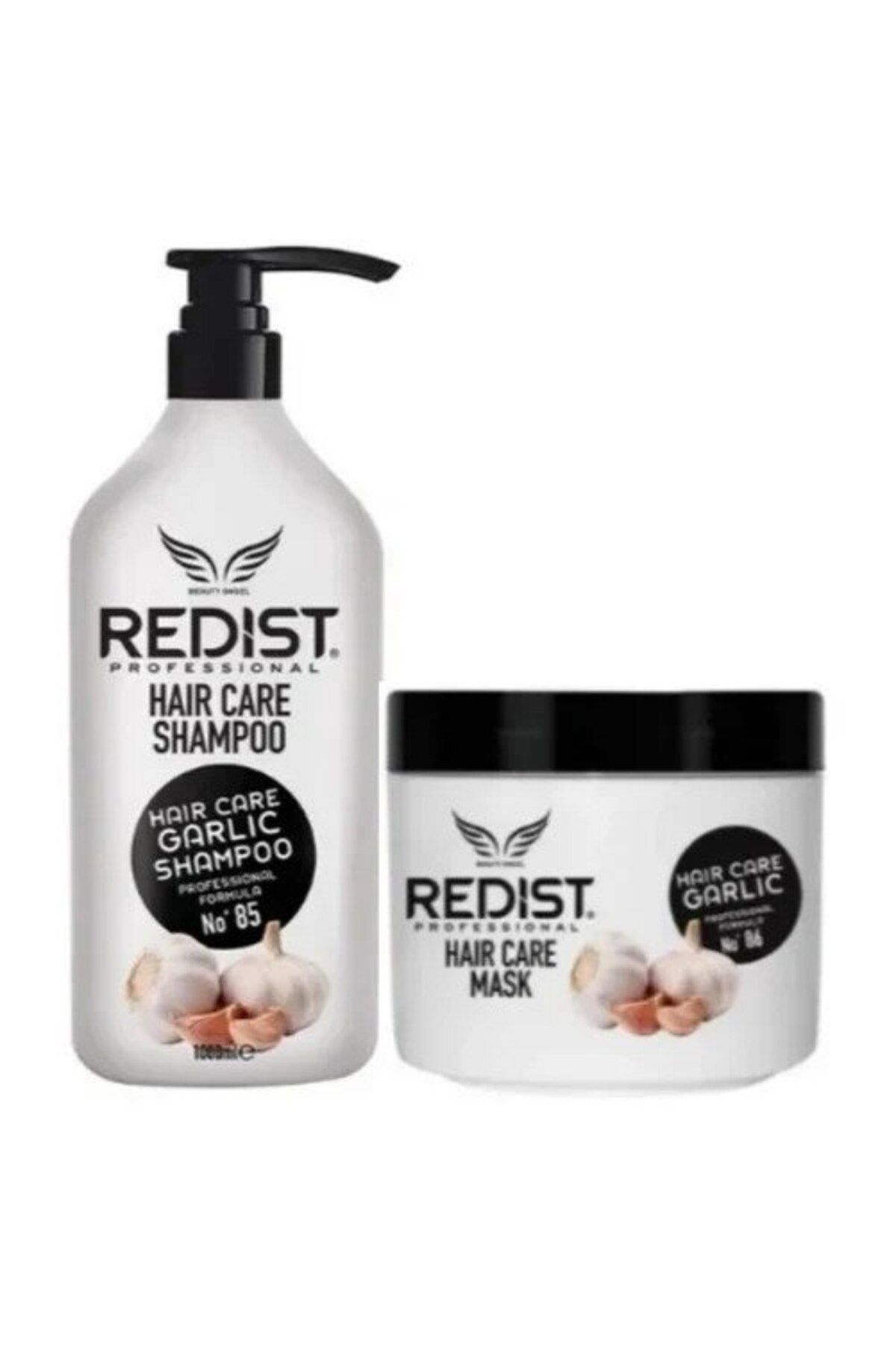 Redist-Pachet 2 cu extract de usturoi (Șampon 1000ml, Masca 475ml), regenerare păr, unisex, fără 4