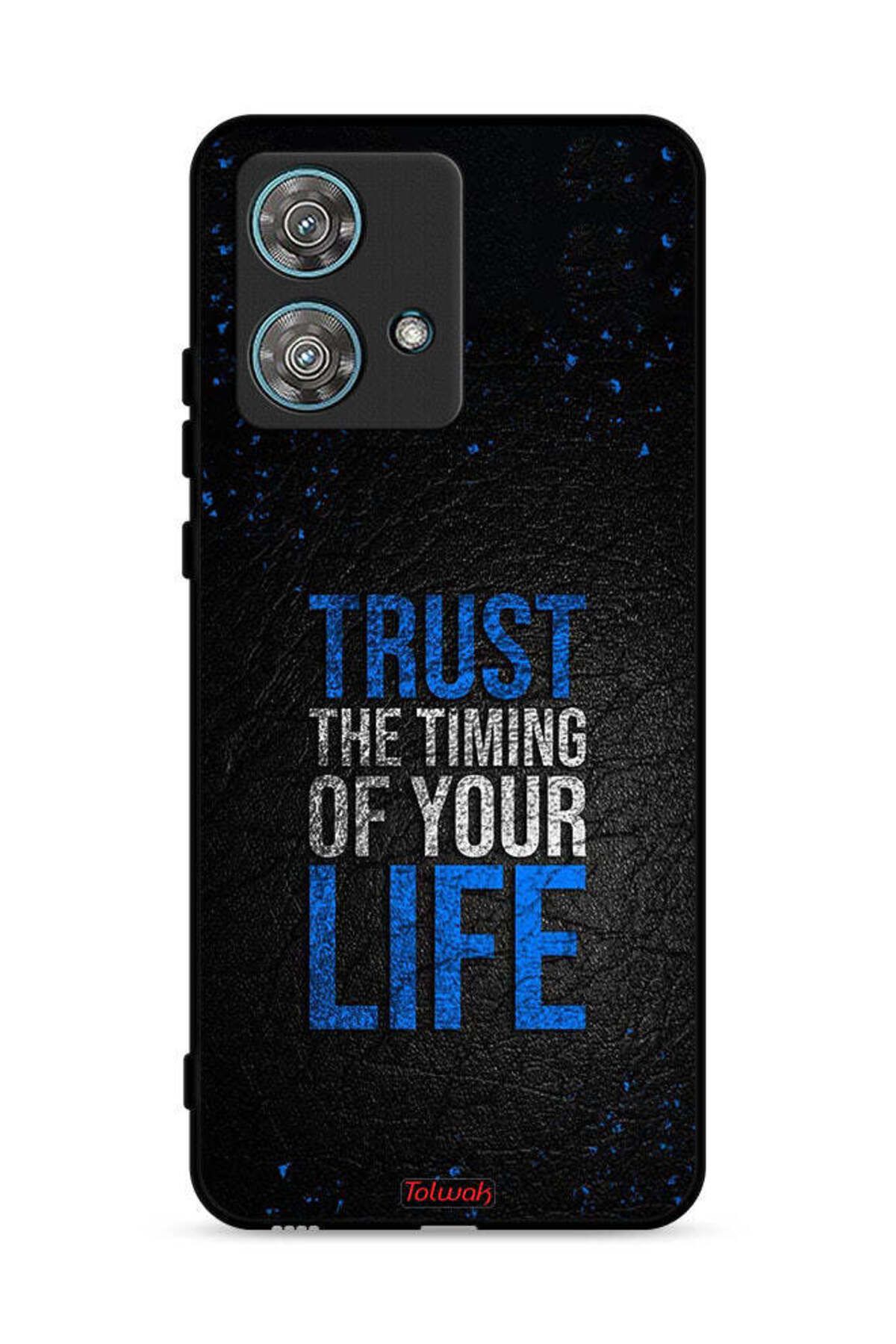 Tolwak-Motorola Edge 40 Neo 5G Protective Case Cover Trust The Timing Of Your Life 1