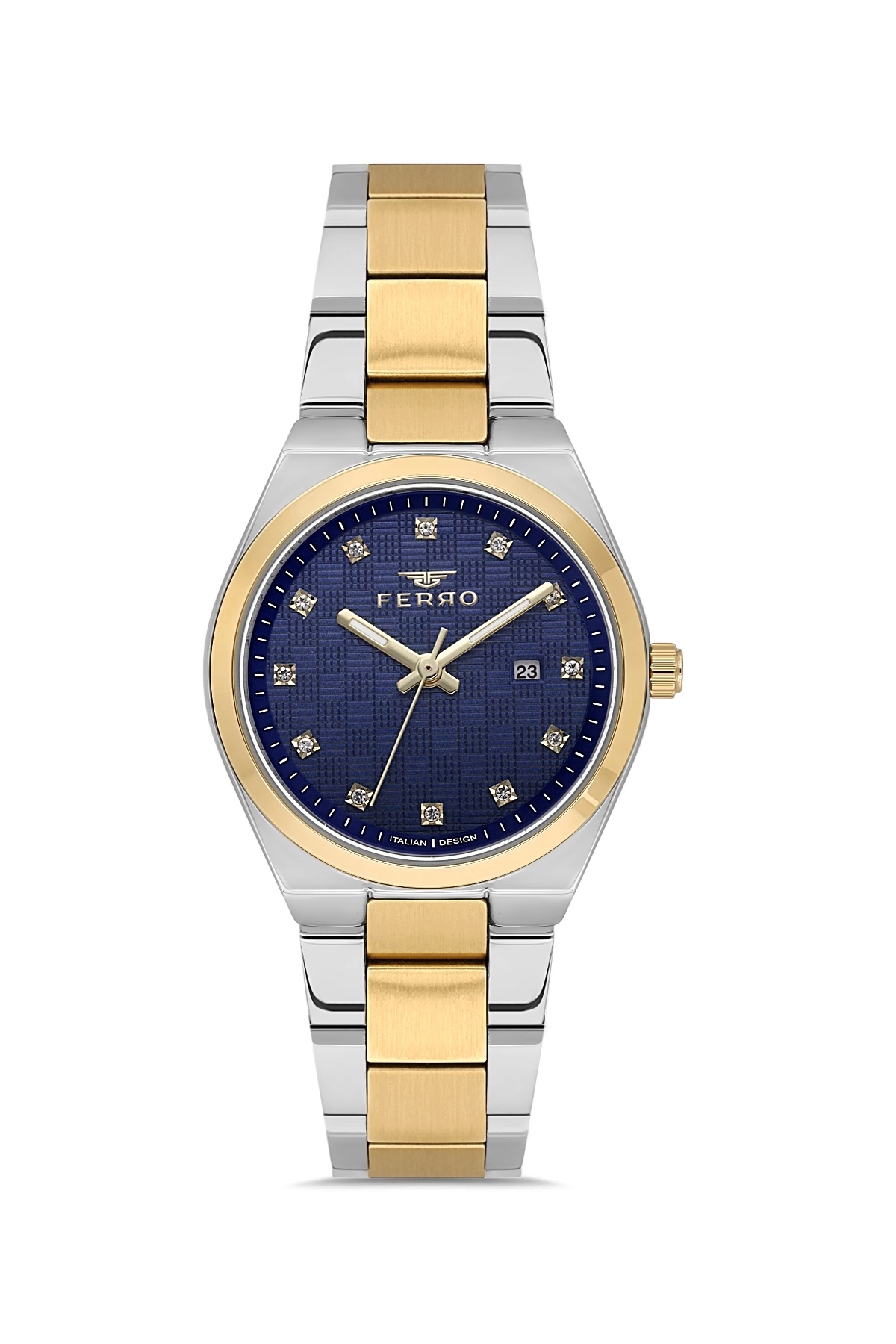 Yellow & Silver Steel Band Women Wrist Watch FL21631A-D3 3 ATM Waterproof 2 Years Warranty
