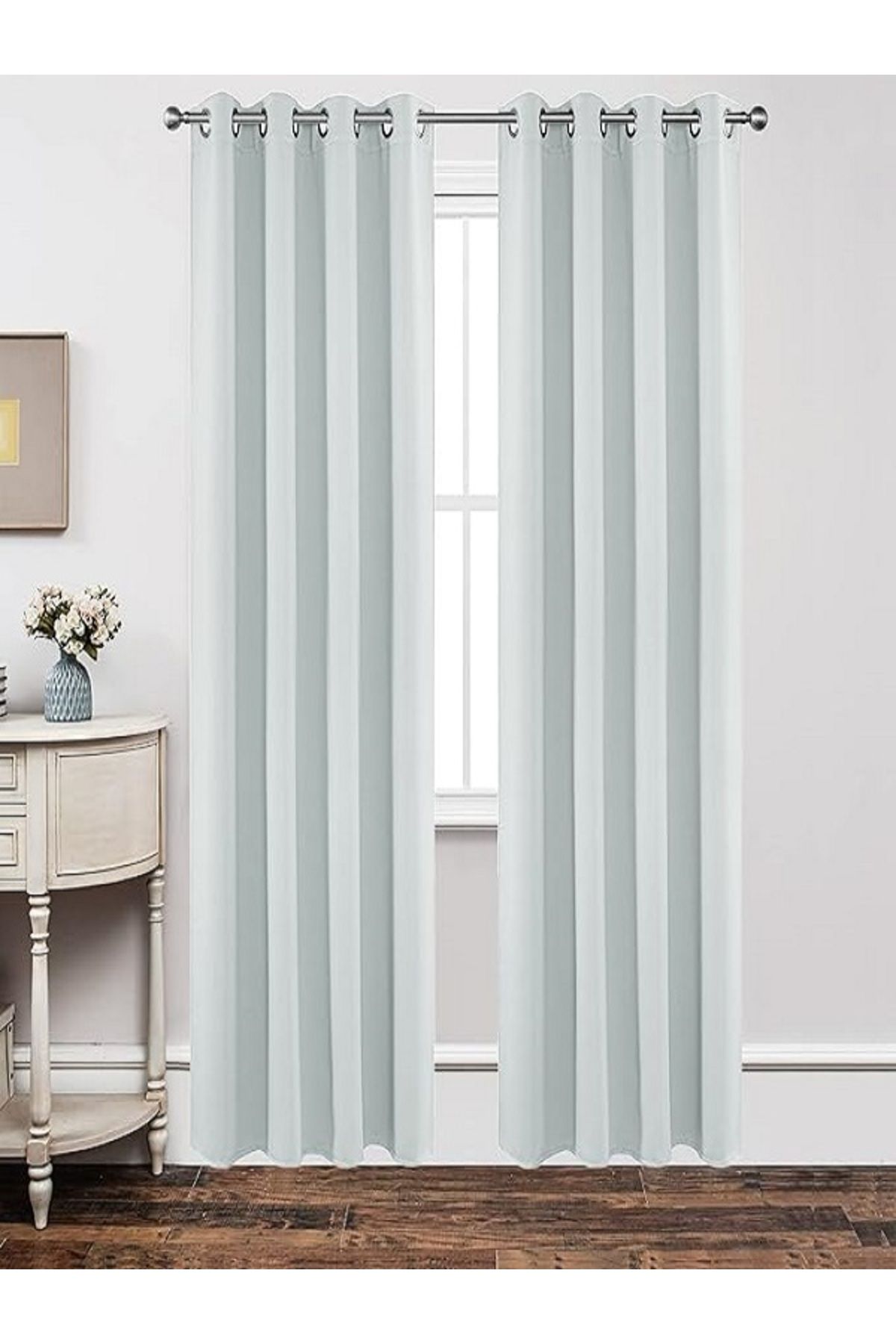 Metropolitan Concept-Set of 2 full blackout curtains, worked on staple rings 1
