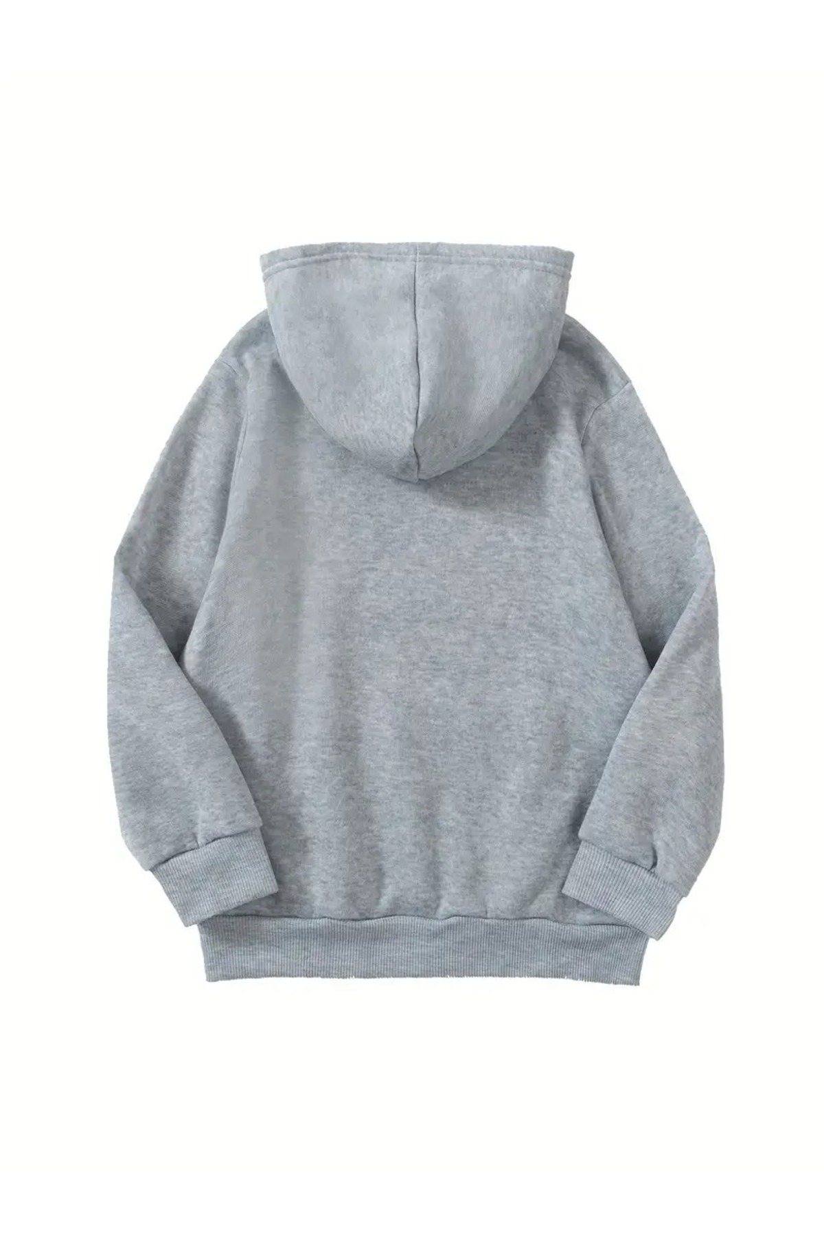 Geometrik Üçgen Logo Baskılı Kapüşonlu Sweatshirt ve Eşofman Altı Takımı — خاکستری üçgenlogo — تصویر 7 از 7