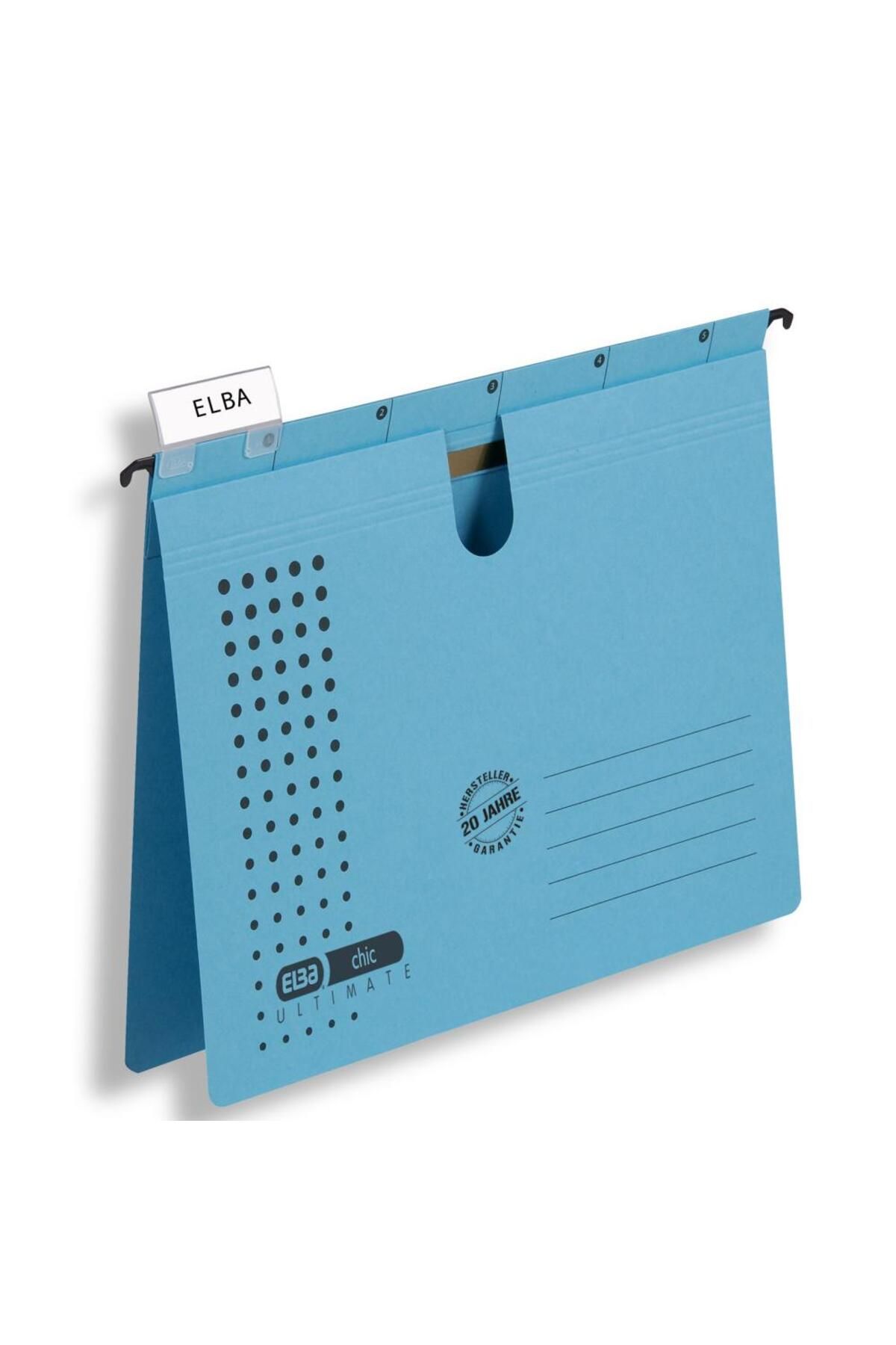 ELBA-Ultimate Hanging Folder with Fastener A4, 240gsm Cardboard, 200-Sheet Capacity, Blue Color 4