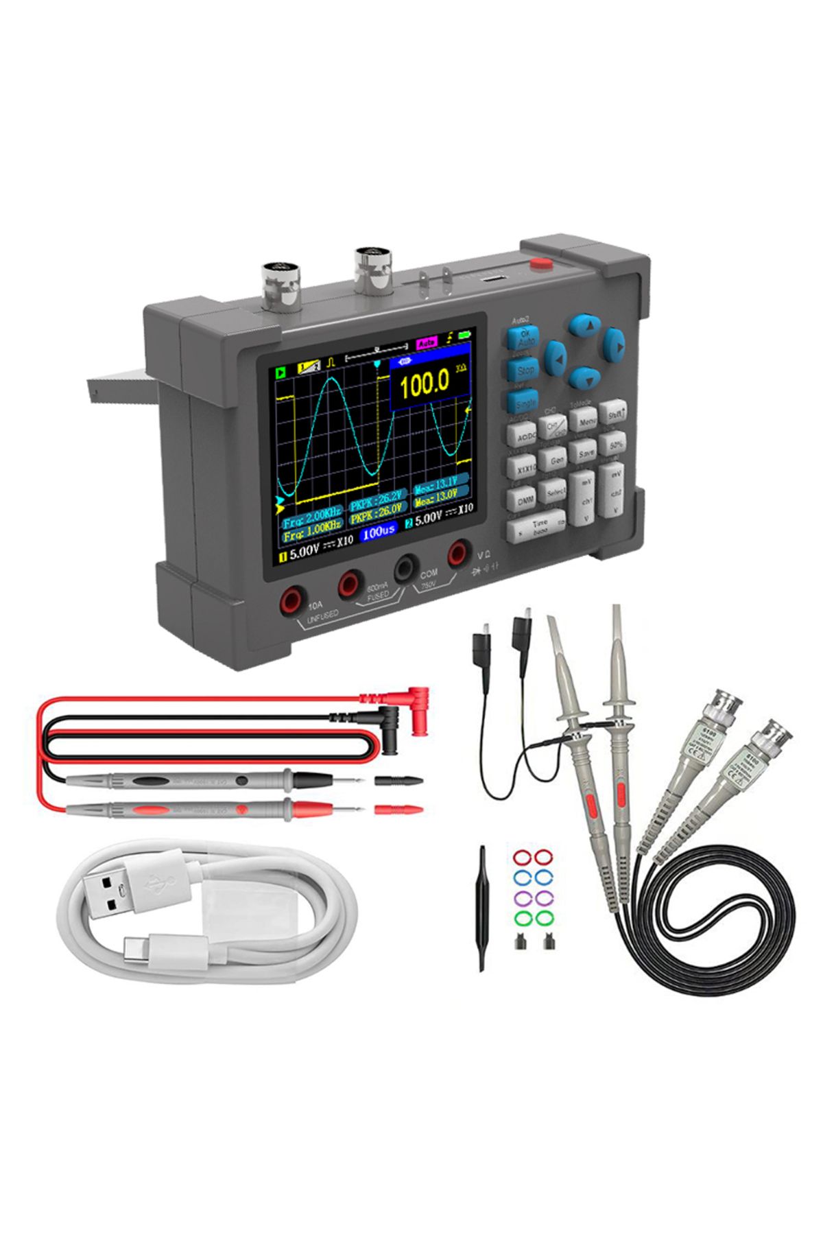 Choice-DSO3D12 3in1 Dual Channel Oscillometer Signal Generator Machine 120Mhz Bandwidth 250MSa/s Sampling R 1