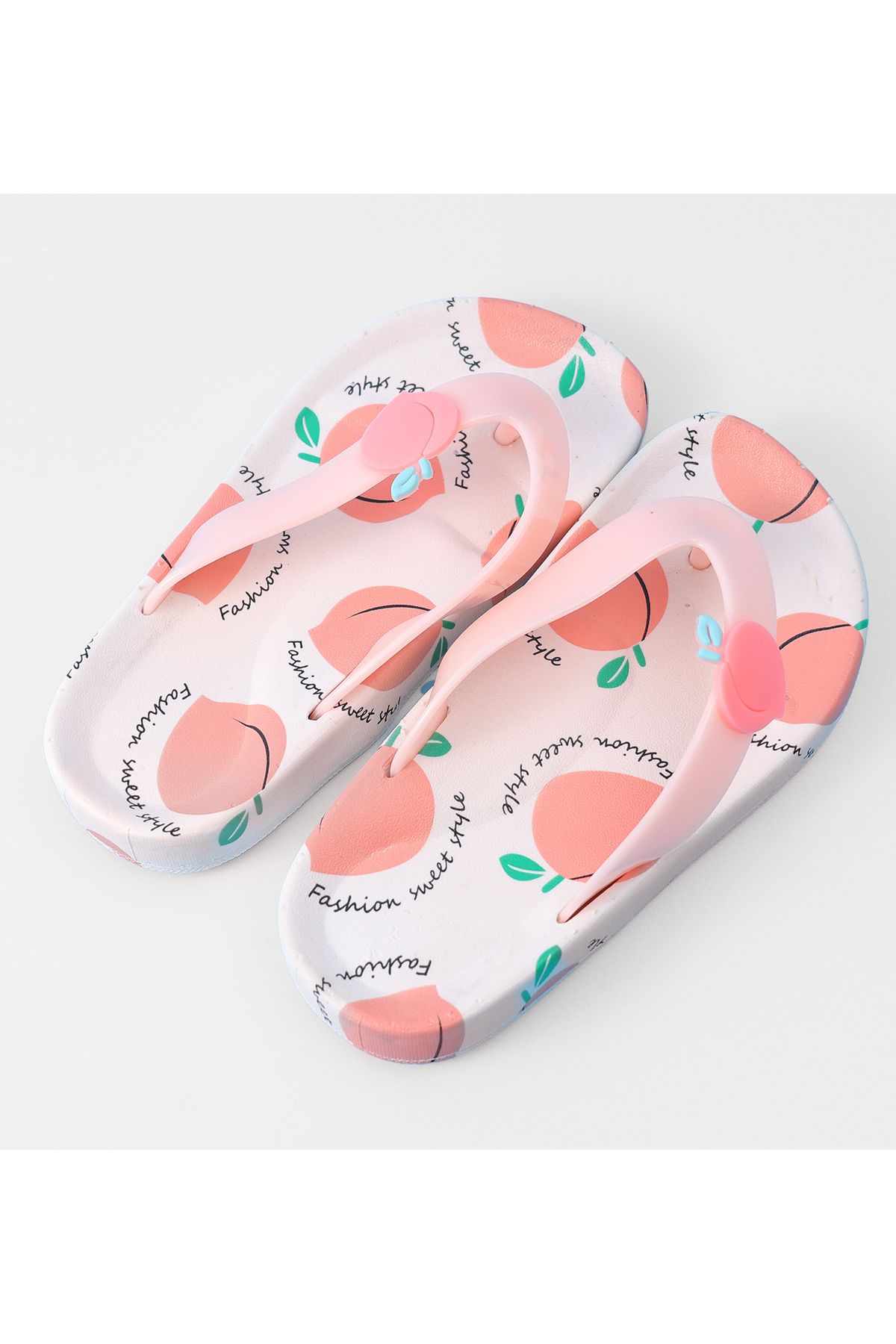 SAPS-Peach Print Slip On Flip Flops - Pink 5