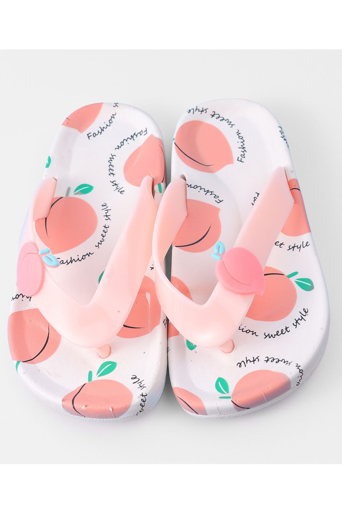 SAPS-Peach Print Slip On Flip Flops - Pink 3