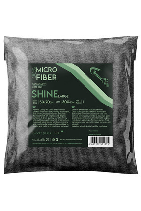 SmartBee SHINE Mikrofiber Kalın Oto Cam Bezi 50×70 300GSM – Gri