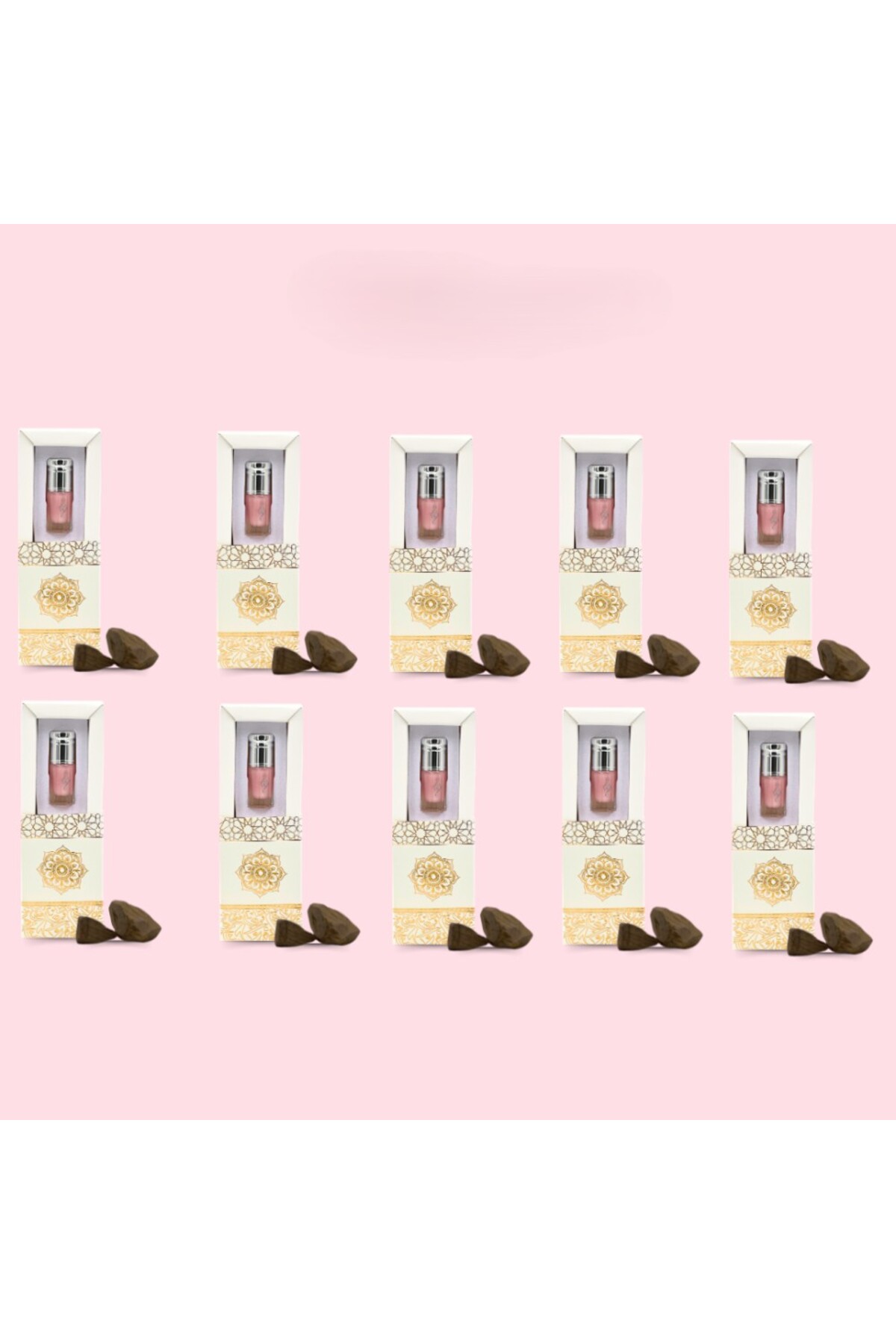 Oud توزيعات مسك البودرة الفاخر + كسر عود محسن - 10 علب