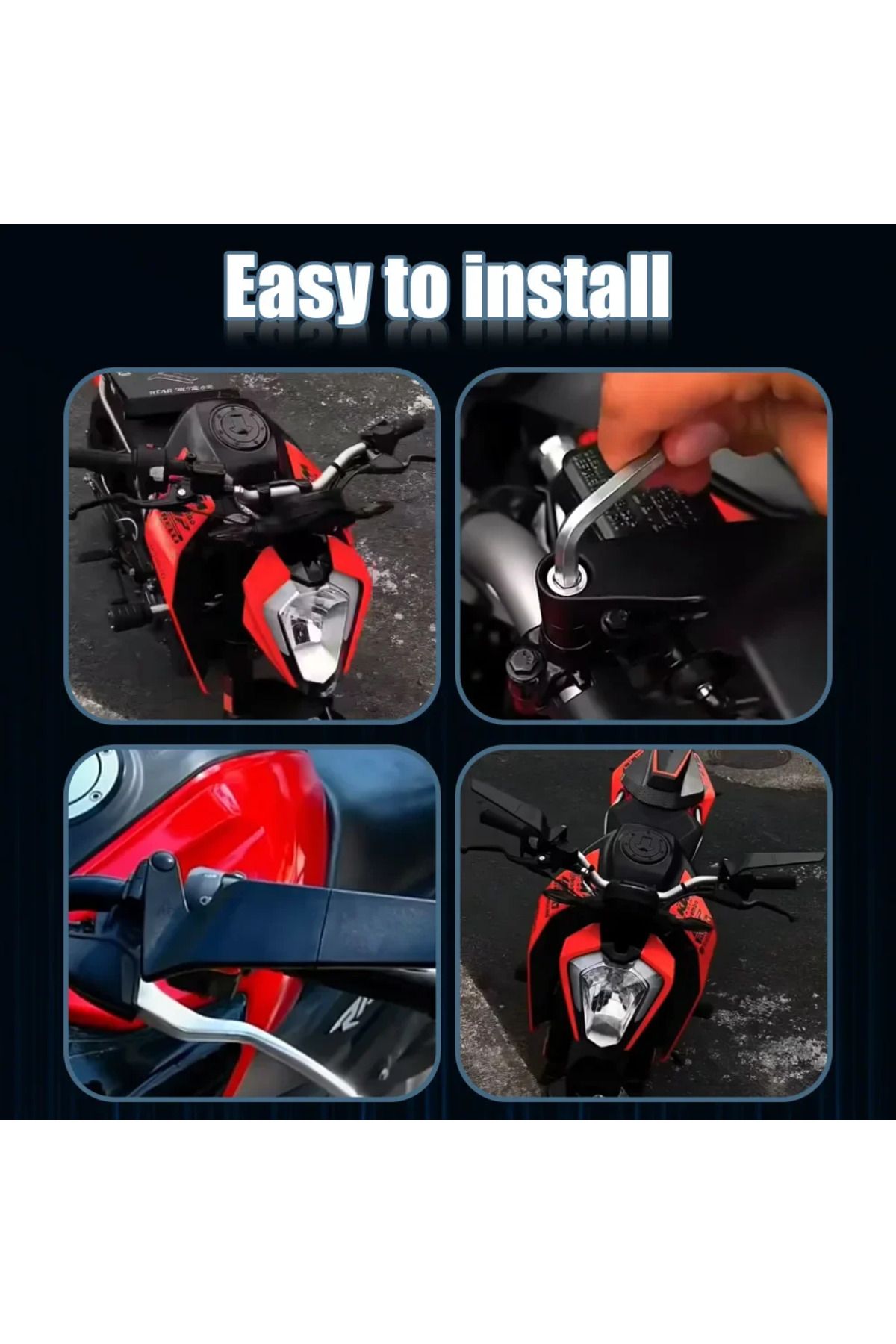 Choice-black For YAMAHA MT 07 MT07 MT 09 MT09 SP MT 10 MT10 SP Motorcycle Mirrors Stealth Winglets Mirror K 4
