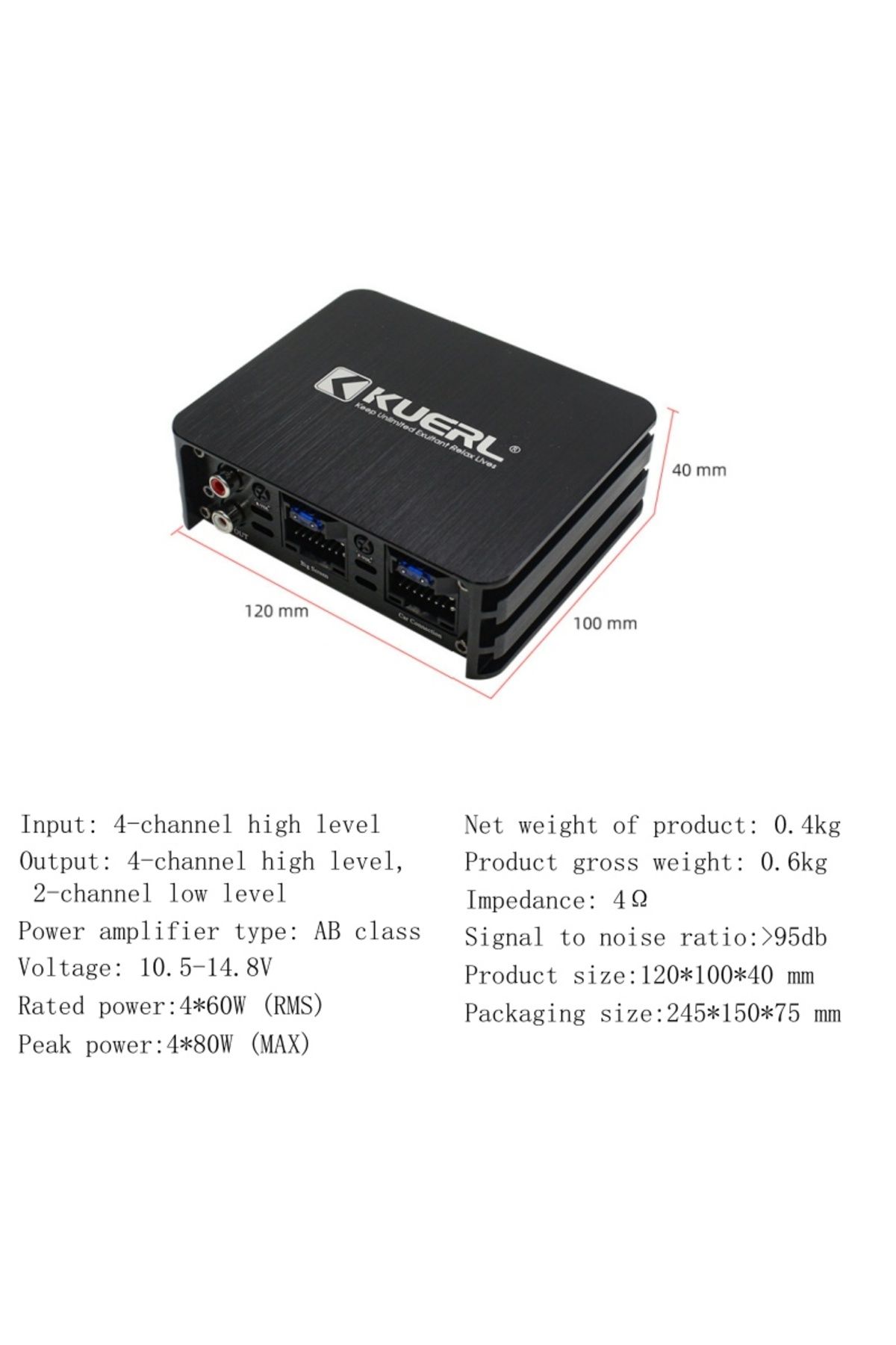 Choice-مضخم صوت DSP للسيارة من الفئة AB رباعي القنوات RMS 4*60 واط لنظام الصوت للسيارات نظام أندرويد مخصص كبير الحجم... 3