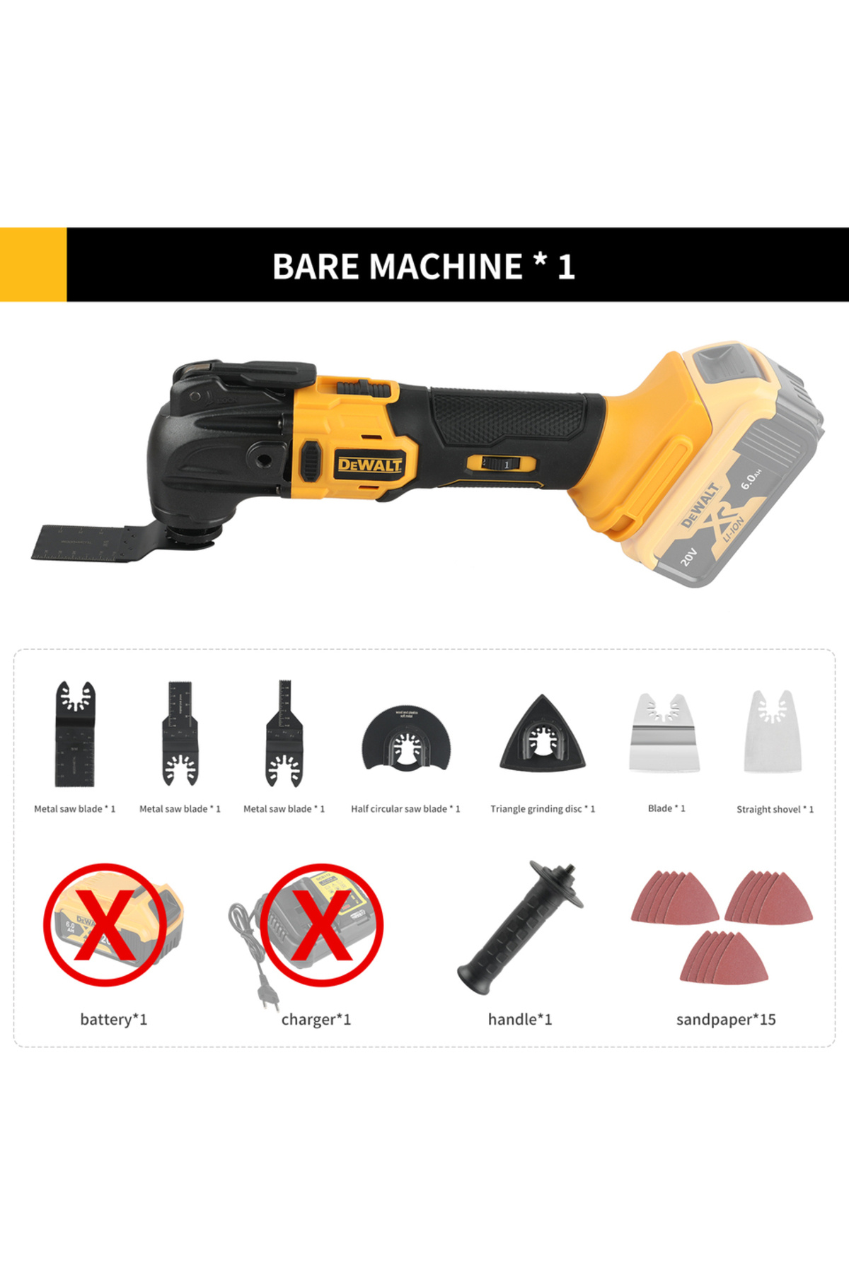 Dewalt-No Battery New Quick release Brushless Oscillating tool Multi functional tool Renovator Elect 1