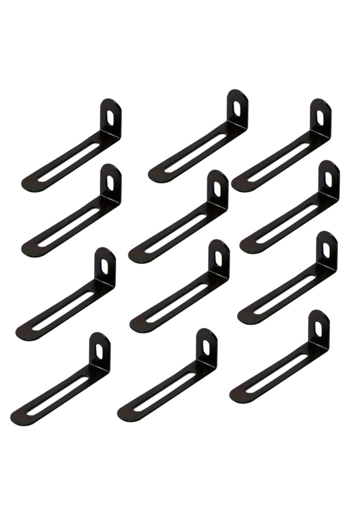 Choice-black-12pcs 6/12pcs L-shaped brackets with long hole corner codes, adjustable angles, suitable for f 1