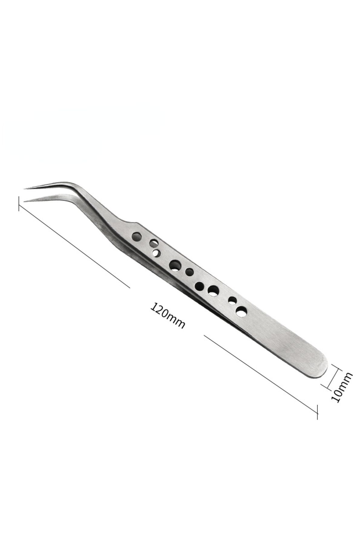 Choice-Curved Electronics Industrial Tweezers Anti-static Curved Straight Tip Precision Stainless Forceps P 1