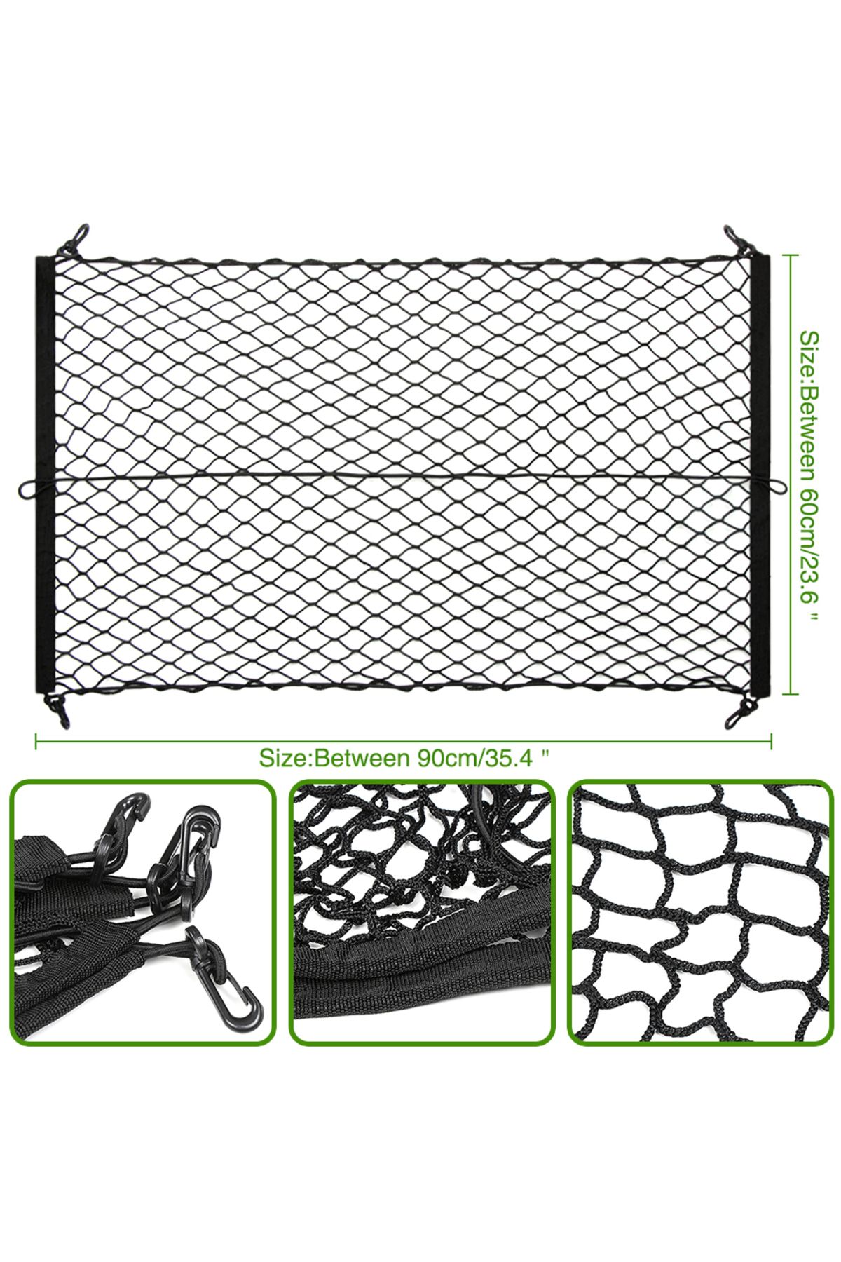 Choice-60 X 90 Universal Car Trunk Net Elastic Luggage Net Cargo Organizer Storage Nylon Mesh Nets Stretcha 1