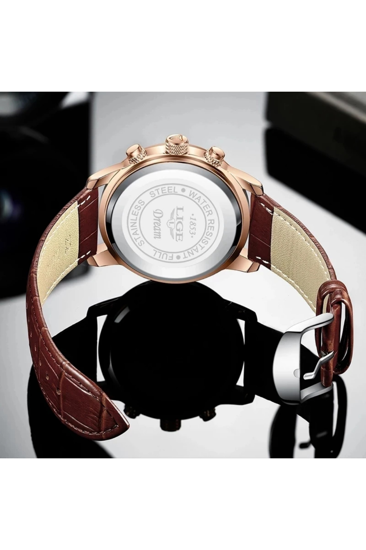 Lige  Design Klasik Tasarım Lüks Erkek Kol Saati - Görsel 2