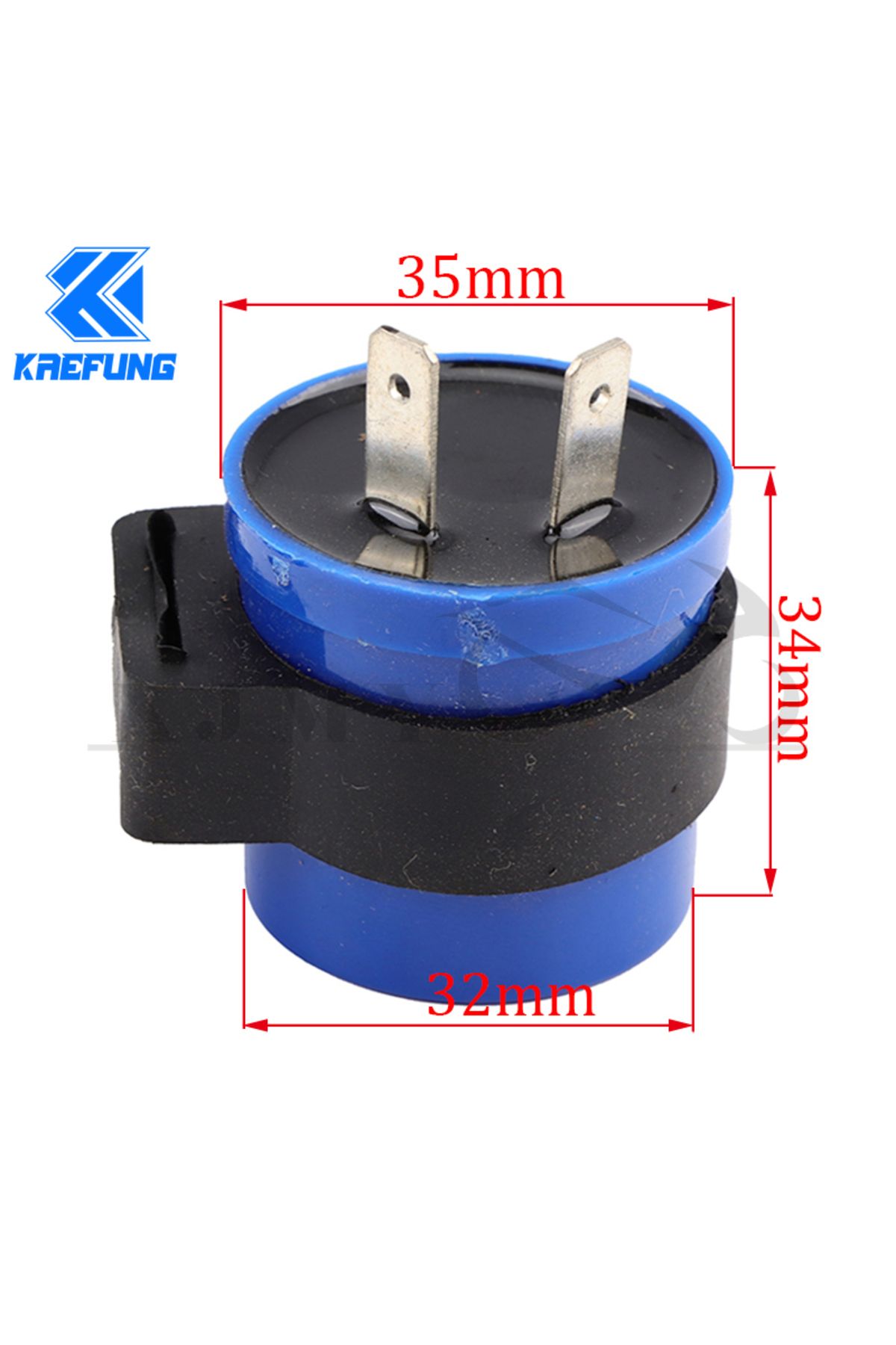 Choice-DC 6V 12V Input Motorcycle Blue Inbuilt Beeper Flasher Turn Signal LED Blinker 2 Pins Motor Buzze... 2