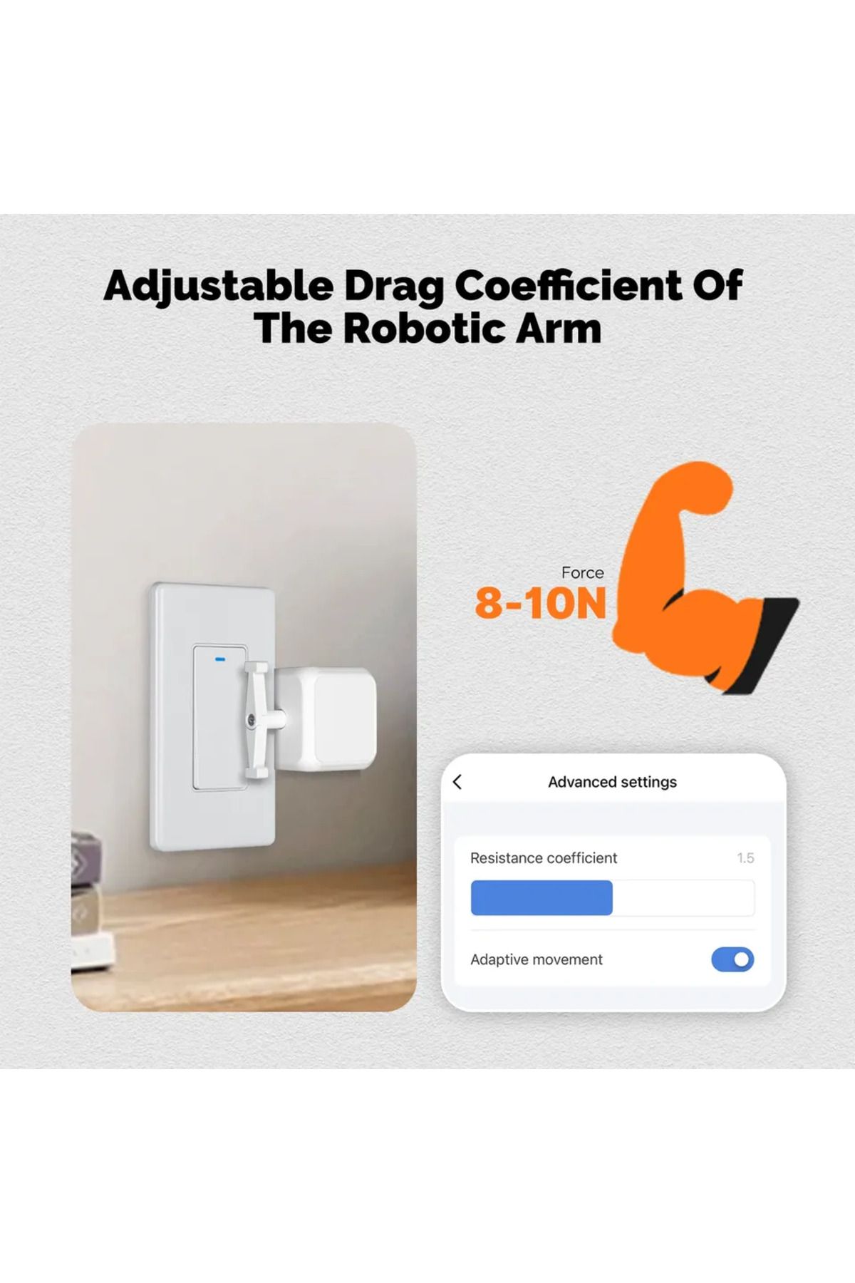 choice2-2 PCS MOES Tuya Smart Bluetooth Finger Robot Warp Switch Button Key Smart Life App with Voice Contro 5