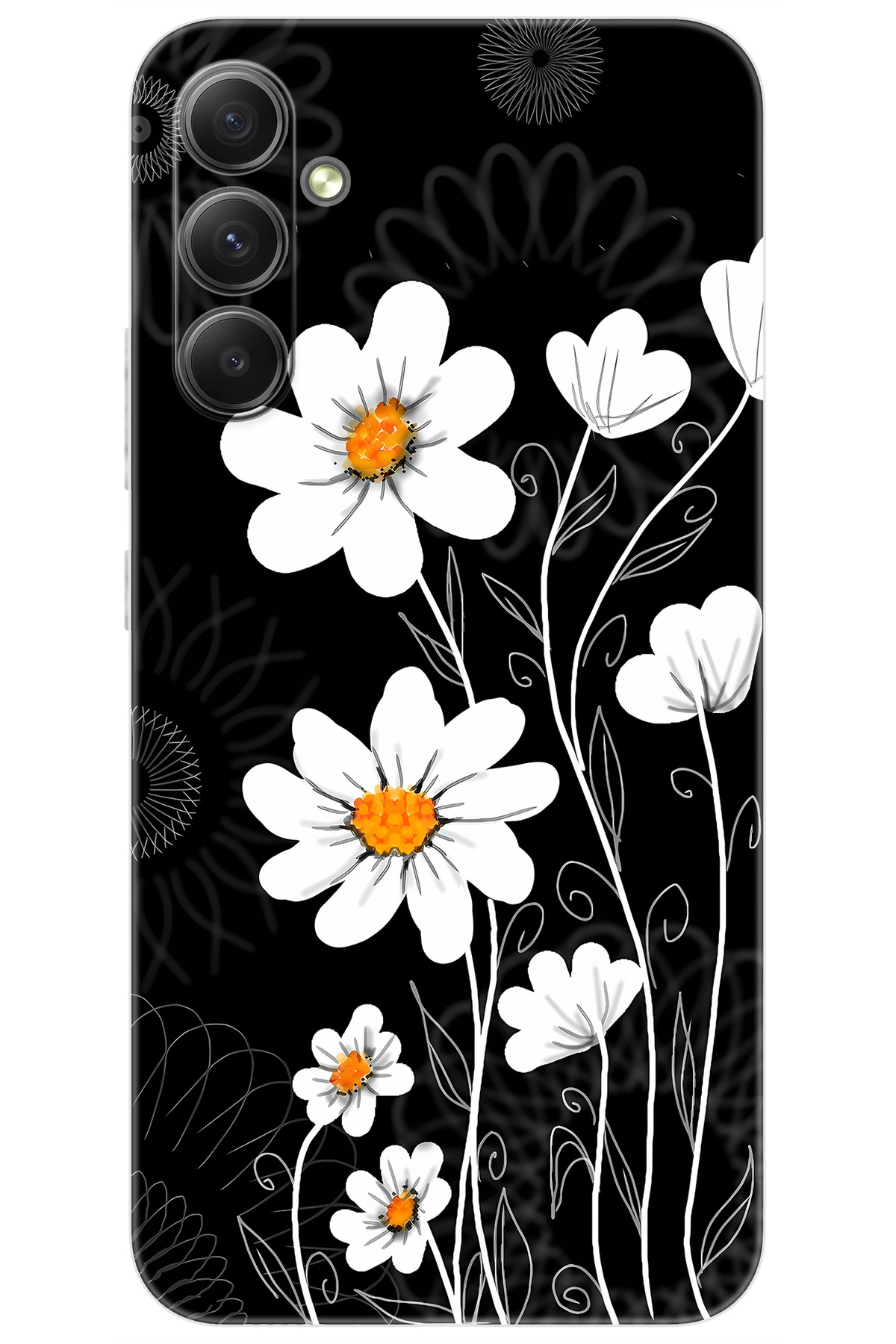 Samsung Galaxy A34 (SM-A346E) Compatible Case Pattern Printed Silicone Daisy NGO:693 CP-P9CCiSp