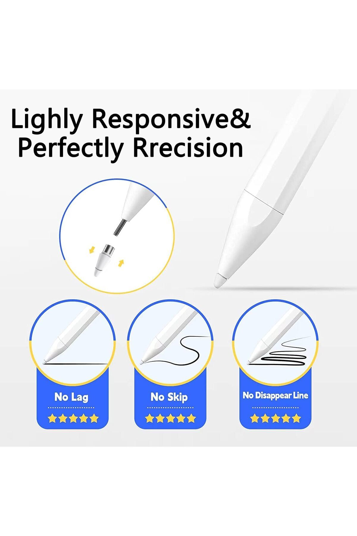 m.tk moveteck-Touch Pen Compatible with All Devices Tablet Phone Writing Drawing Pen iPad Pen Ios Android Windows 2
